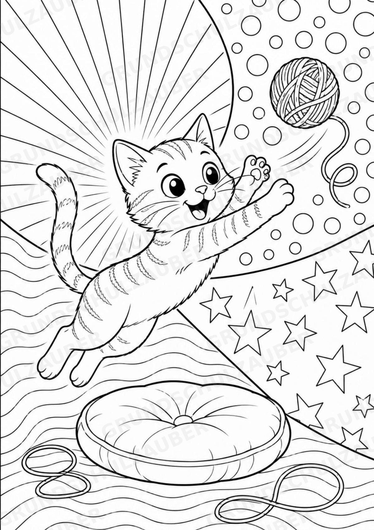 Katze POP Art Ausmalbilder 15 Malvorlagen – Materialseite 2