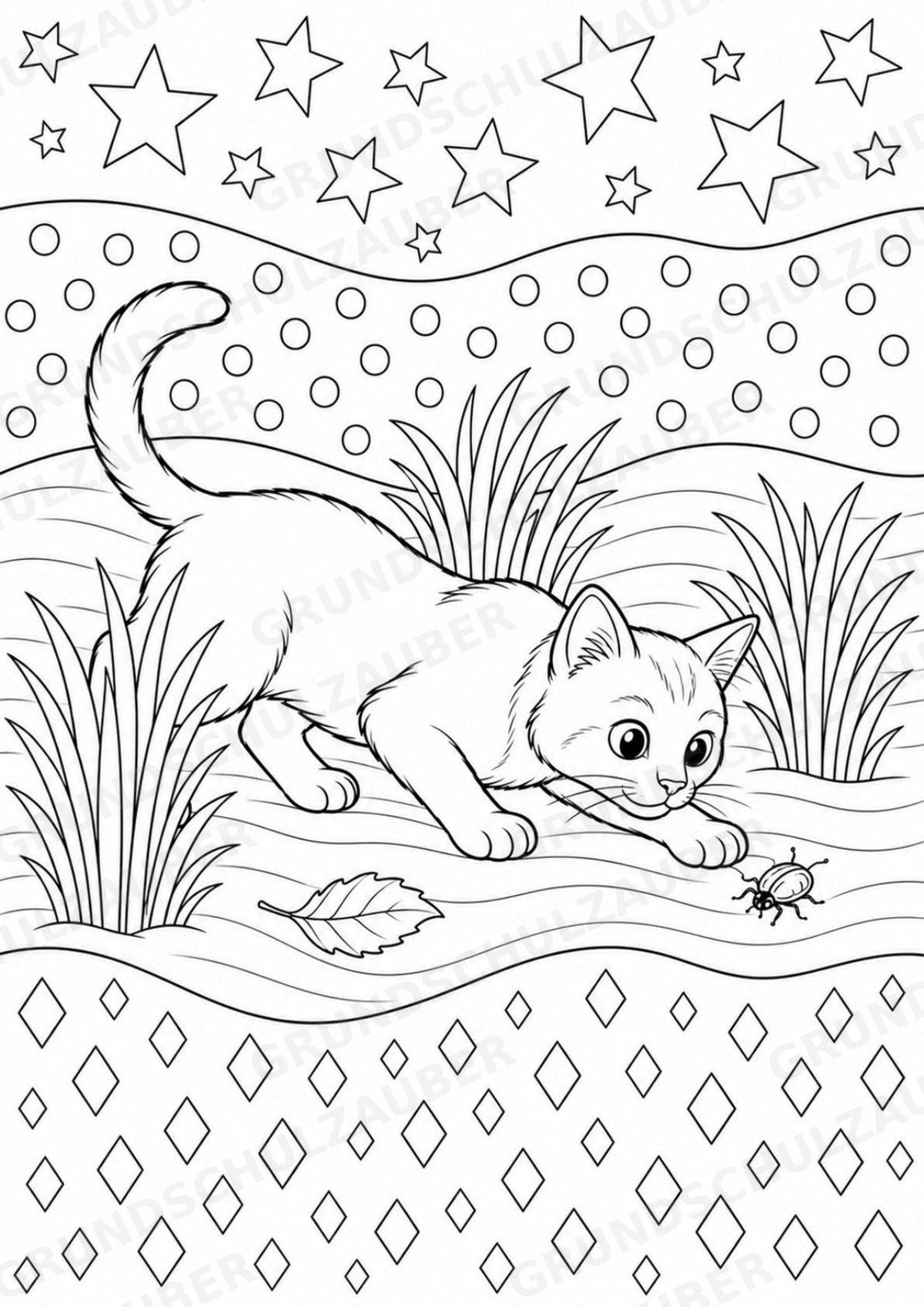Katze POP Art Ausmalbilder 15 Malvorlagen – Materialseite 11