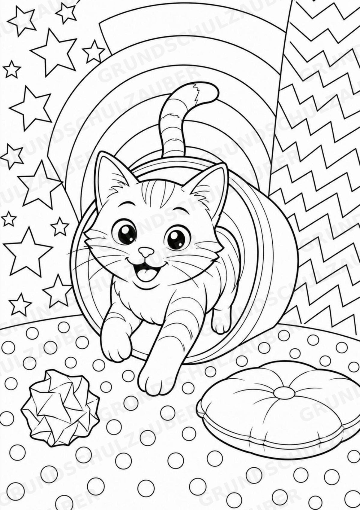 Katze POP Art Ausmalbilder 15 Malvorlagen – Materialseite 14
