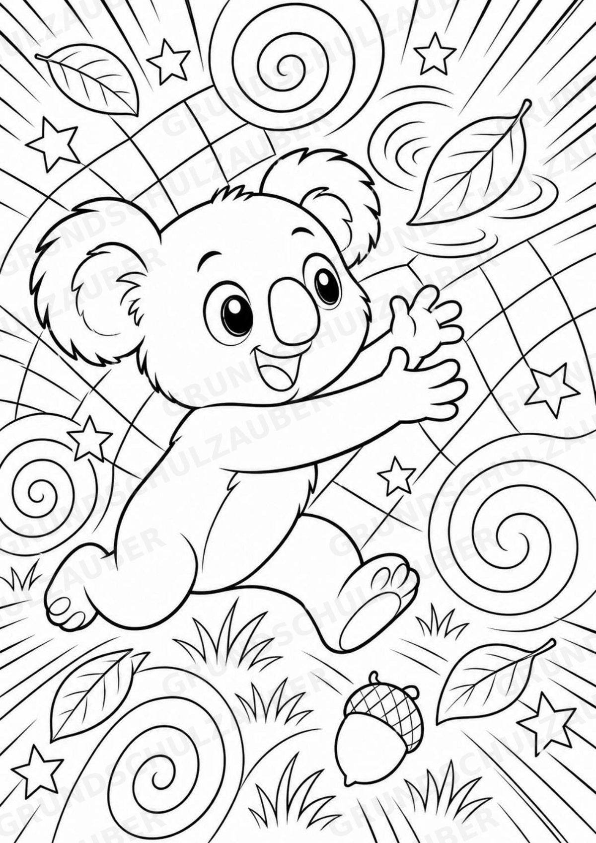 Koala POP Art Ausmalbilder 15 Malvorlagen – Materialseite 9