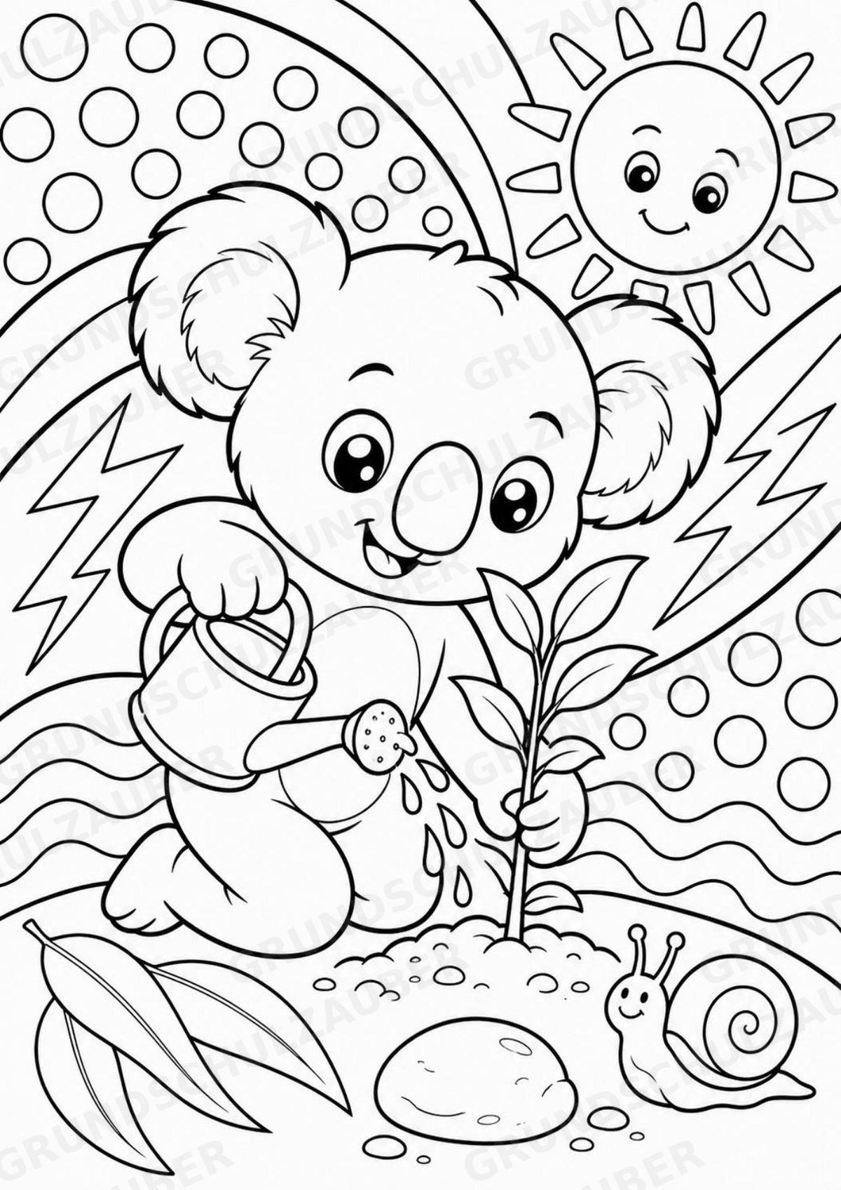 Koala POP Art Ausmalbilder 15 Malvorlagen – Materialseite 10