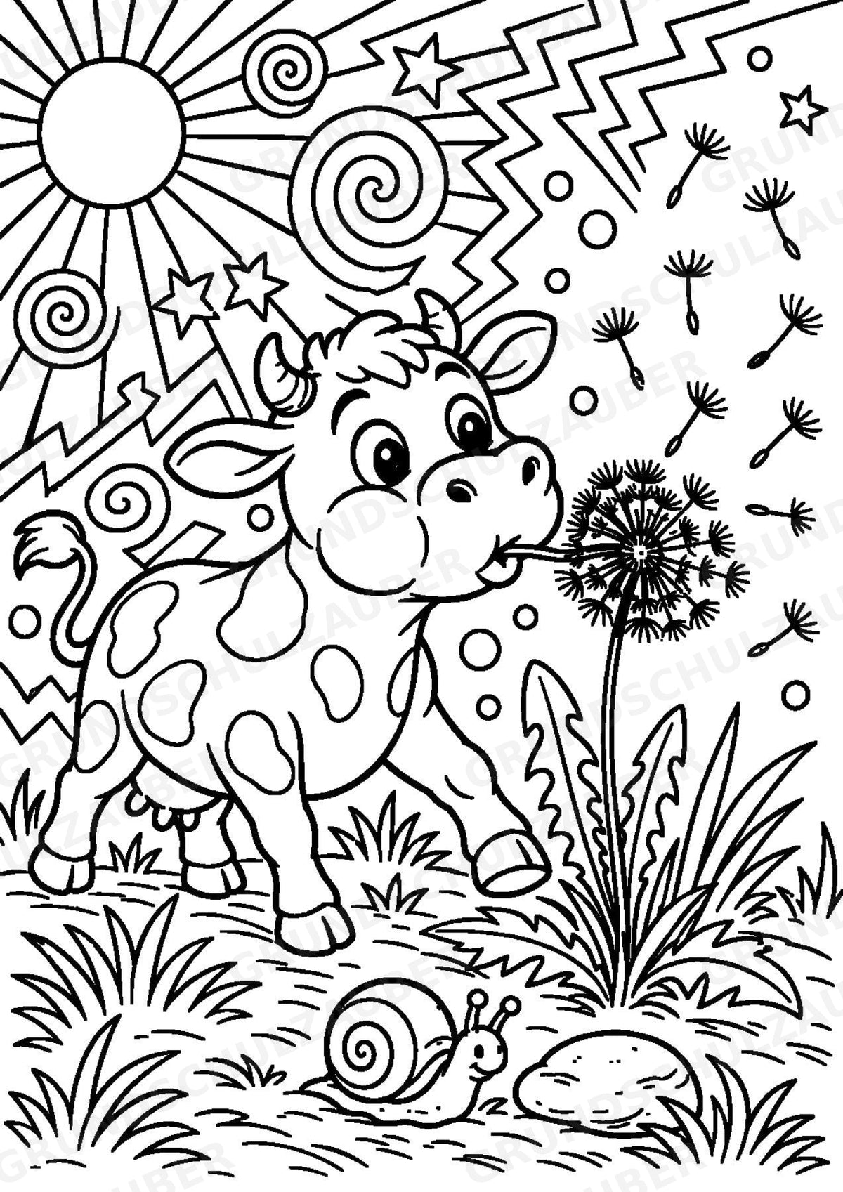 Kuh POP Art Ausmalbilder 15 Malvorlagen – Materialseite 13