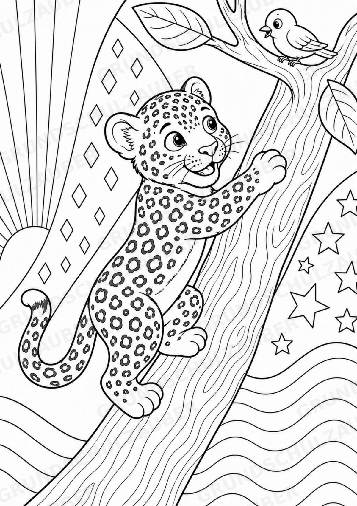 Leopard POP Art Ausmalbilder 15 Malvorlagen – Materialseite 4