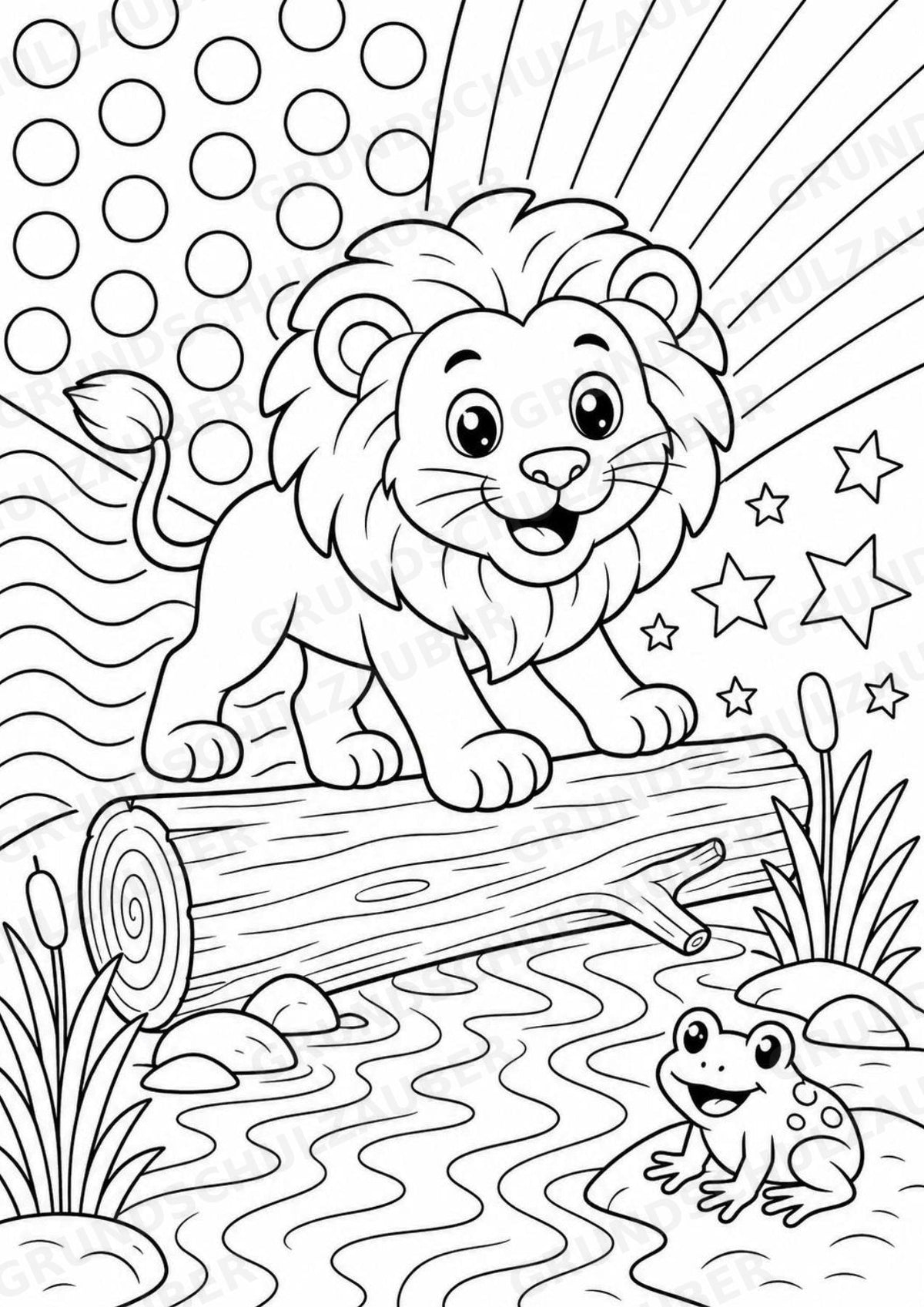Löwe POP Art Ausmalbilder 15 Malvorlagen – Materialseite 3