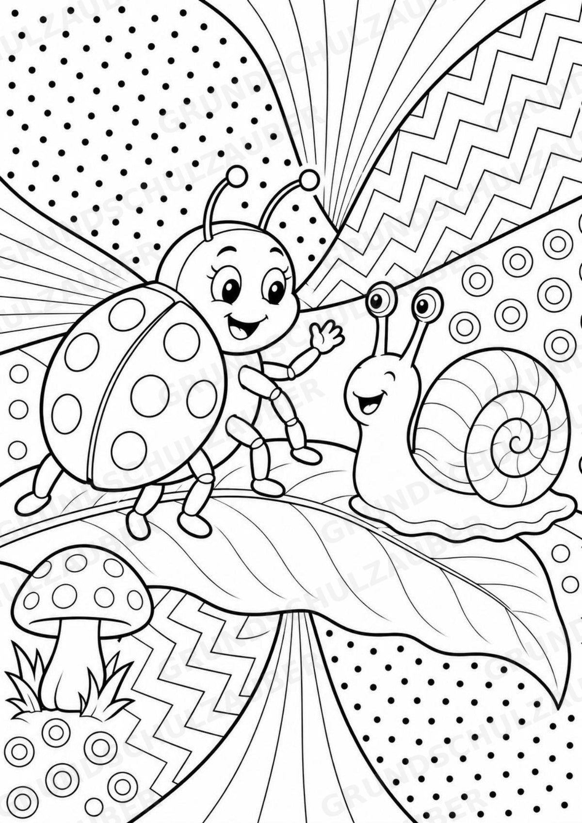 Marienkäfer POP Art Ausmalbilder 15 Malvorlagen – Materialseite 10