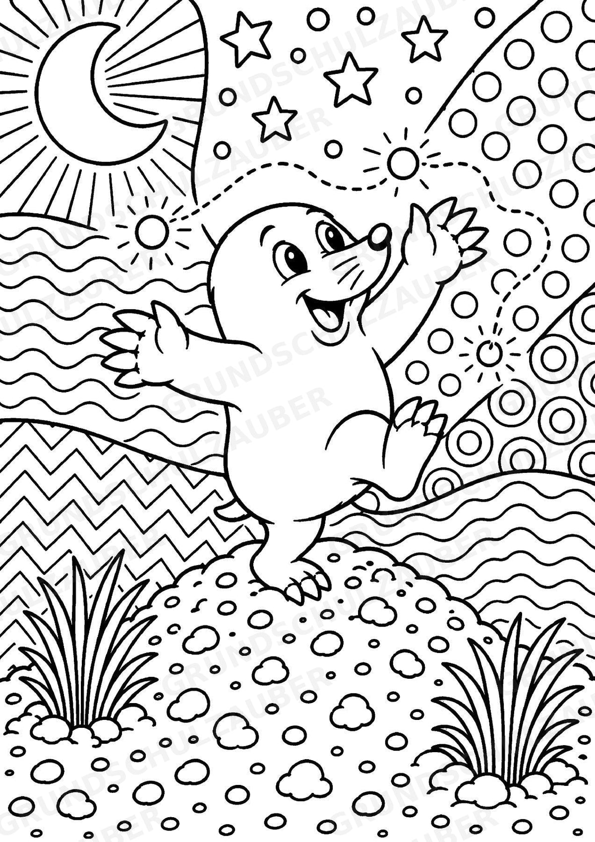 Maulwurf POP Art Ausmalbilder 15 Malvorlagen – Materialseite 9