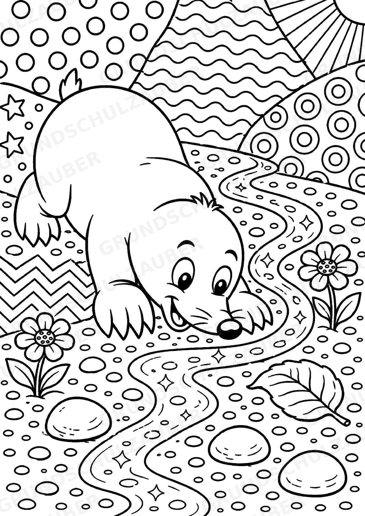 Maulwurf POP Art Ausmalbilder 15 Malvorlagen – Materialseite 13