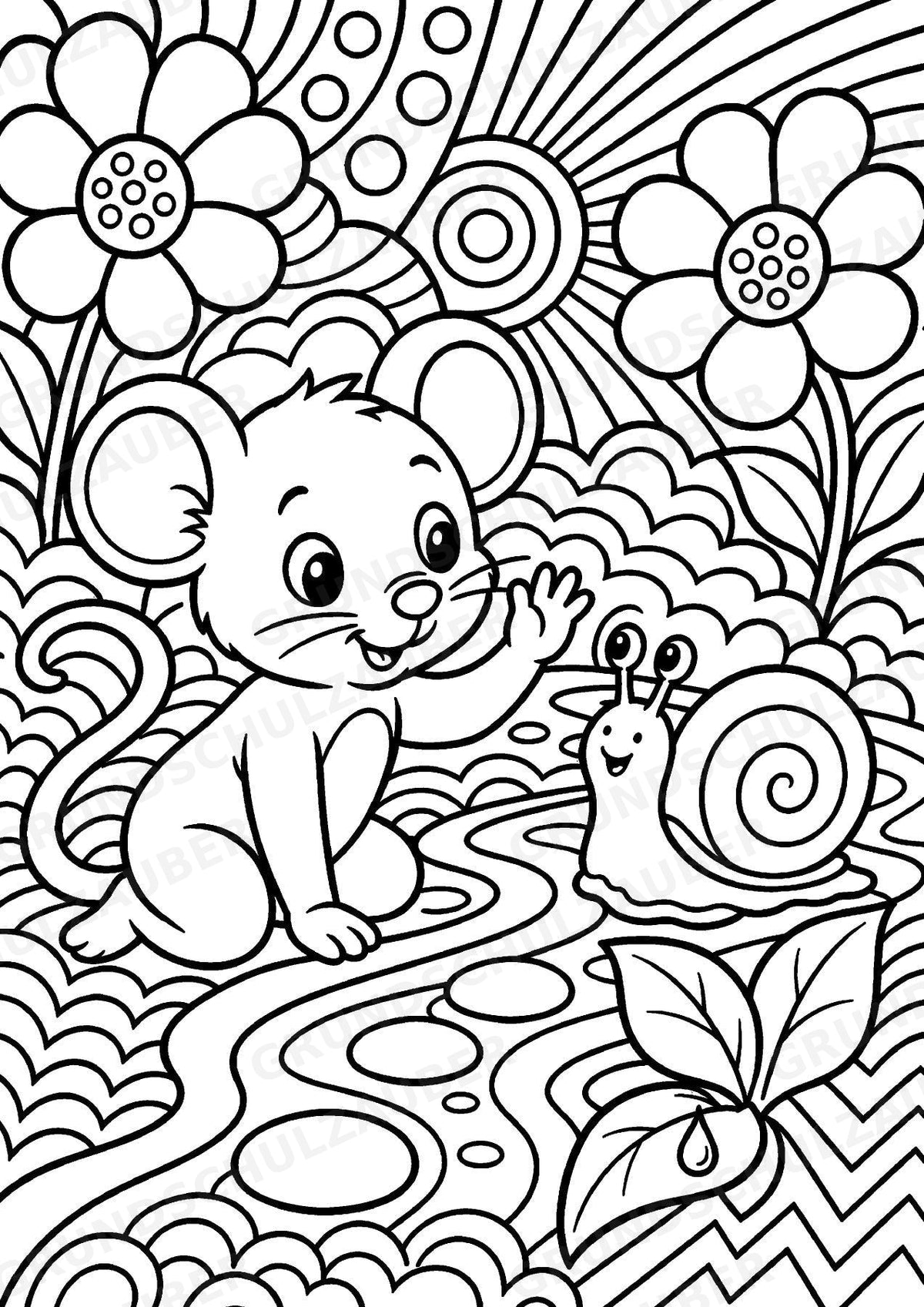 Maus POP Art Ausmalbilder 15 Malvorlagen – Materialseite 7