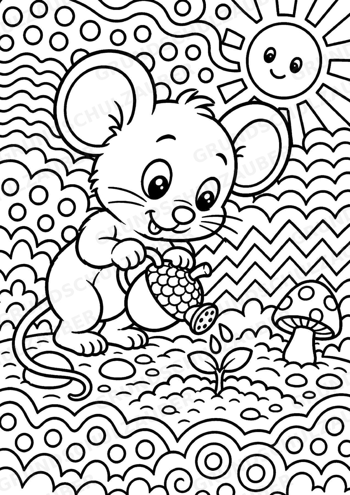 Maus POP Art Ausmalbilder 15 Malvorlagen – Materialseite 9