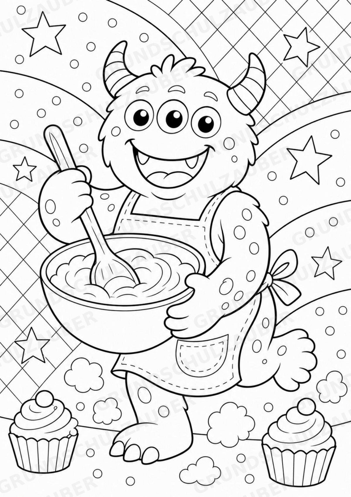 Monster POP Art Ausmalbilder 15 Malvorlagen – Materialseite 14