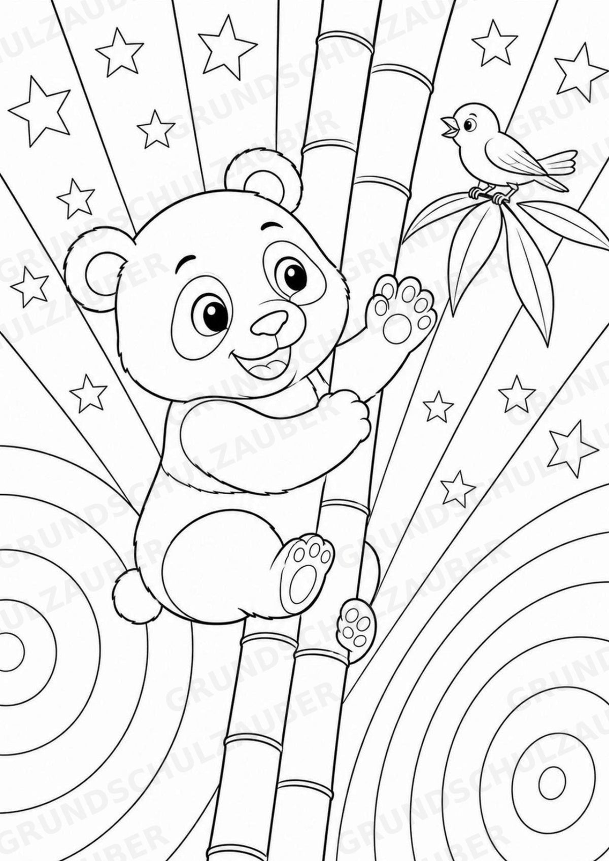 Panda POP Art Ausmalbilder 15 Malvorlagen – Materialseite 4