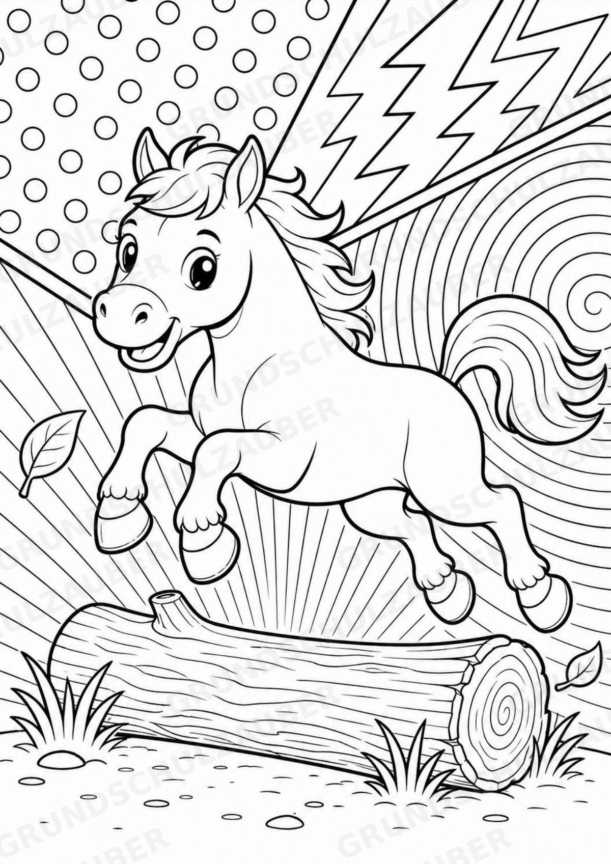 Pferd POP Art Ausmalbilder 15 Malvorlagen – Materialseite 3