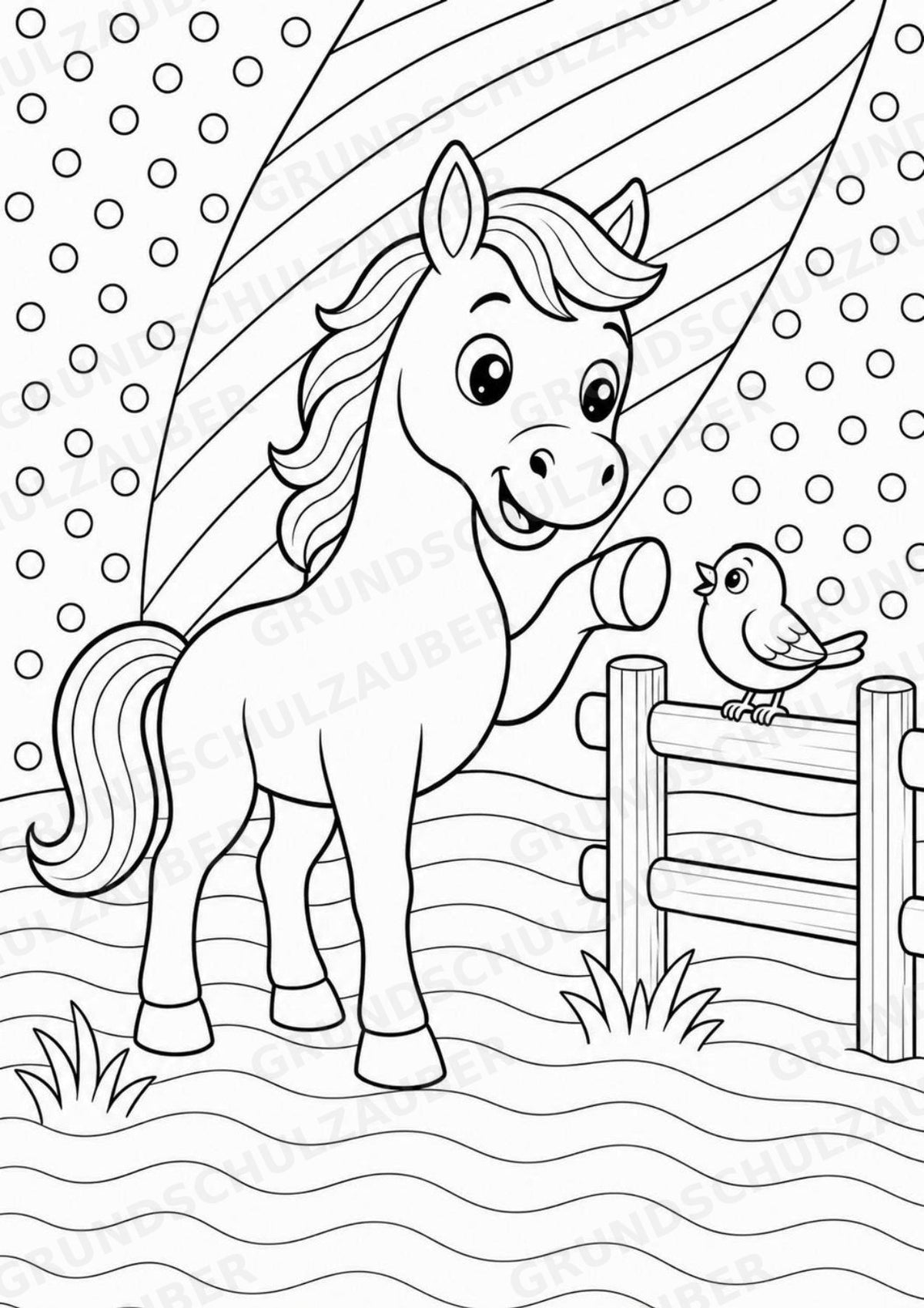 Pferd POP Art Ausmalbilder 15 Malvorlagen – Materialseite 8