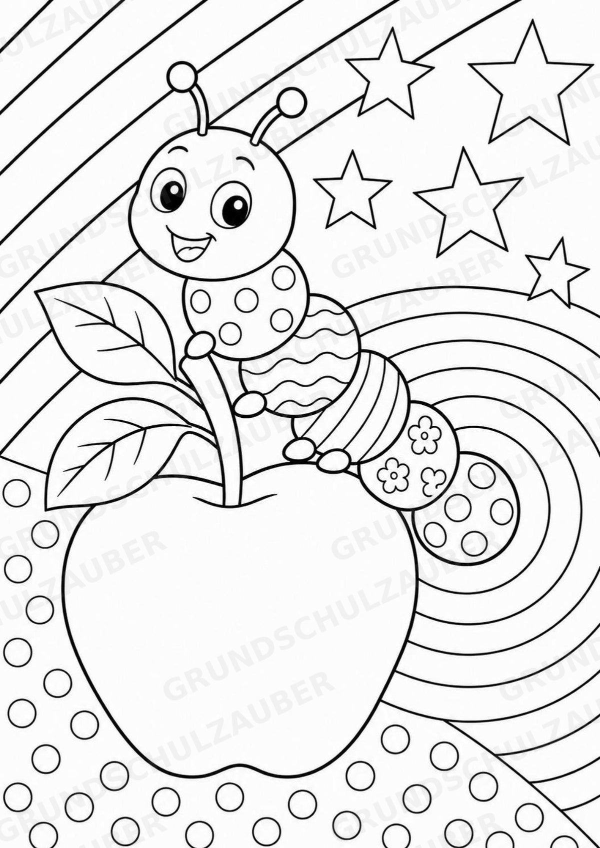 Raupe POP Art Ausmalbilder 15 Malvorlagen – Materialseite 13