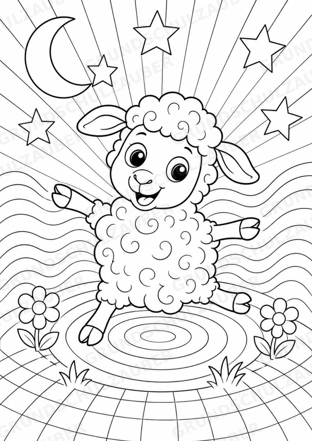 Schaf POP Art Ausmalbilder 15 Malvorlagen – Materialseite 16