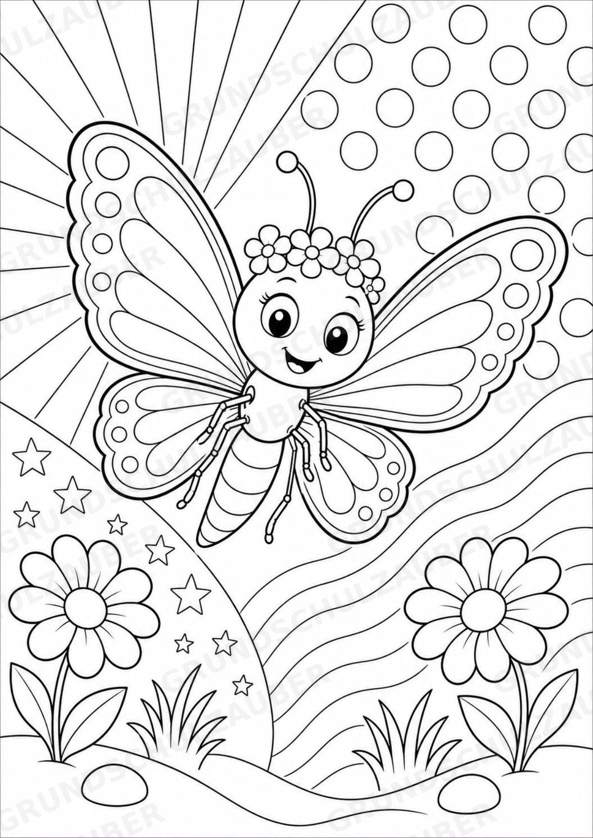 Schmetterling POP Art Ausmalbilder 15 Malvorlagen – Materialseite 2
