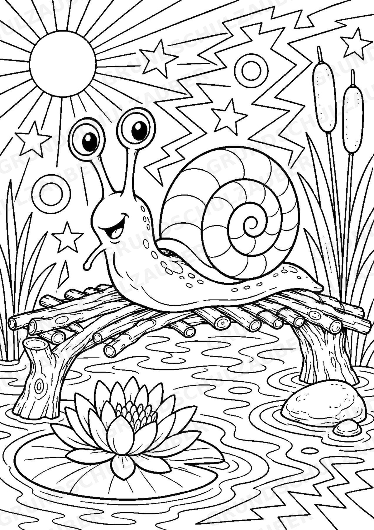 Schnecke POP Art Ausmalbilder 15 Malvorlagen – Materialseite 4