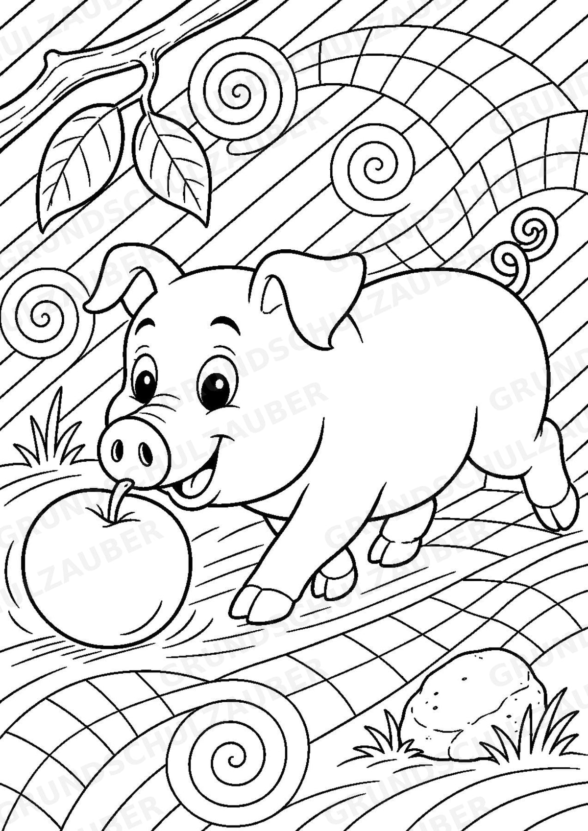 Schwein POP Art Ausmalbilder 15 Malvorlagen – Materialseite 4