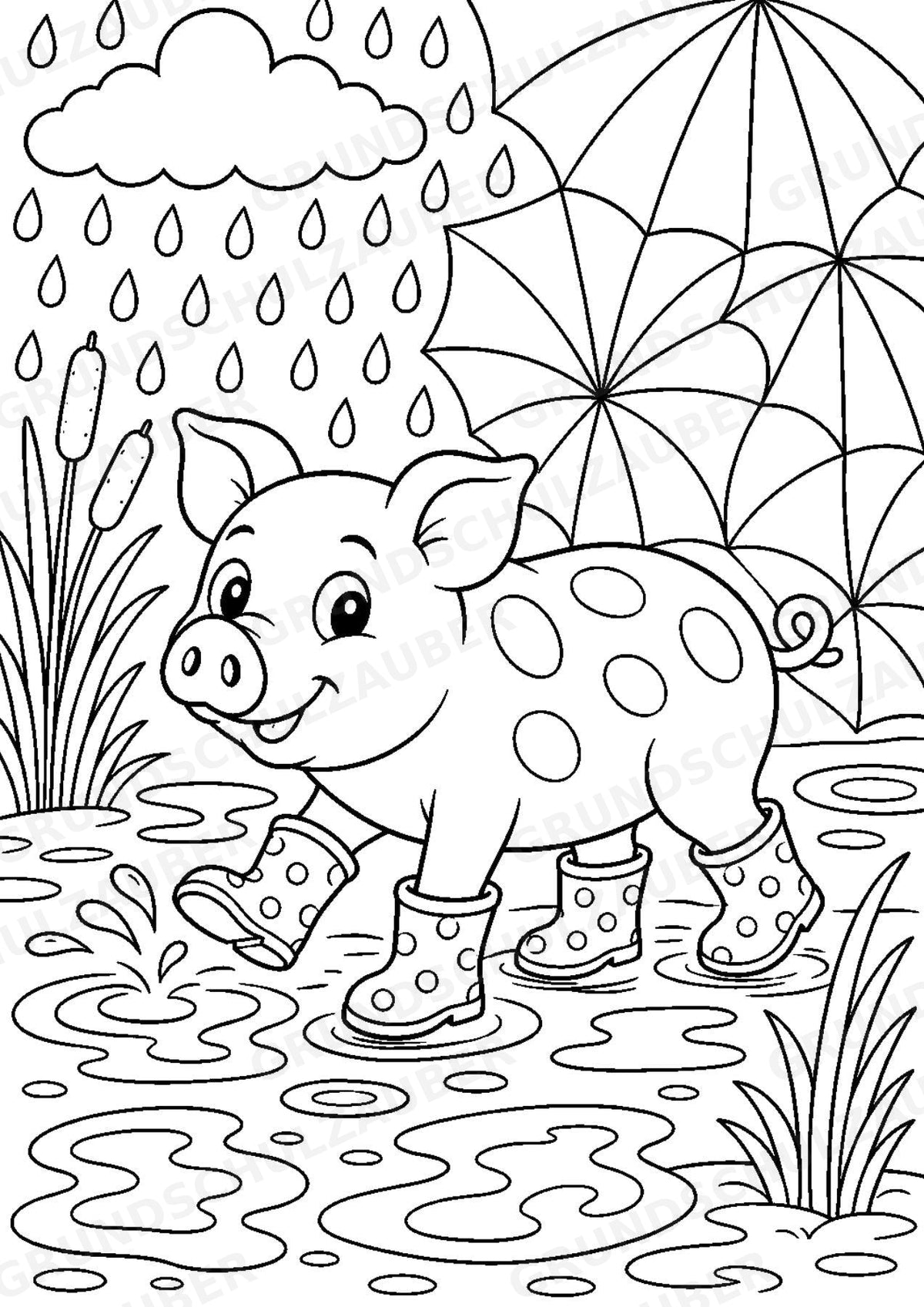 Schwein POP Art Ausmalbilder 15 Malvorlagen – Materialseite 9