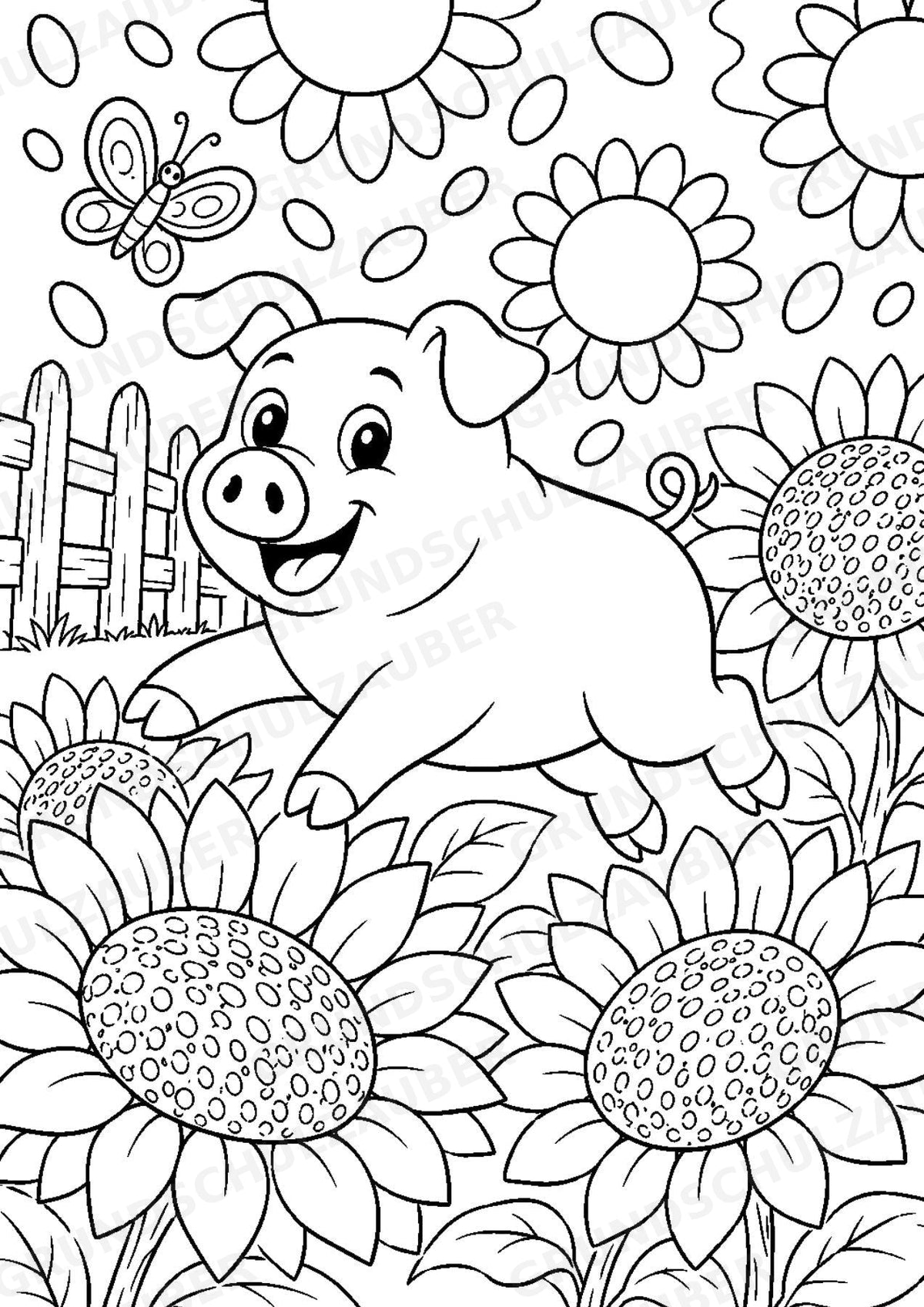 Schwein POP Art Ausmalbilder 15 Malvorlagen – Materialseite 12