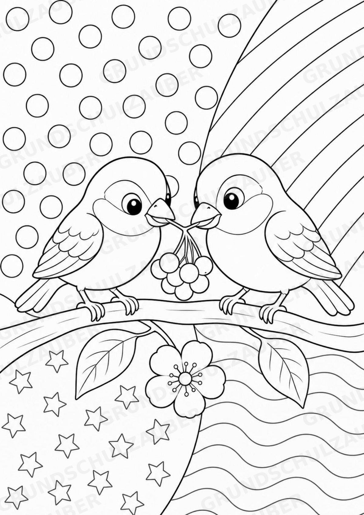 Vogel POP Art Ausmalbilder 15 Malvorlagen – Materialseite 11