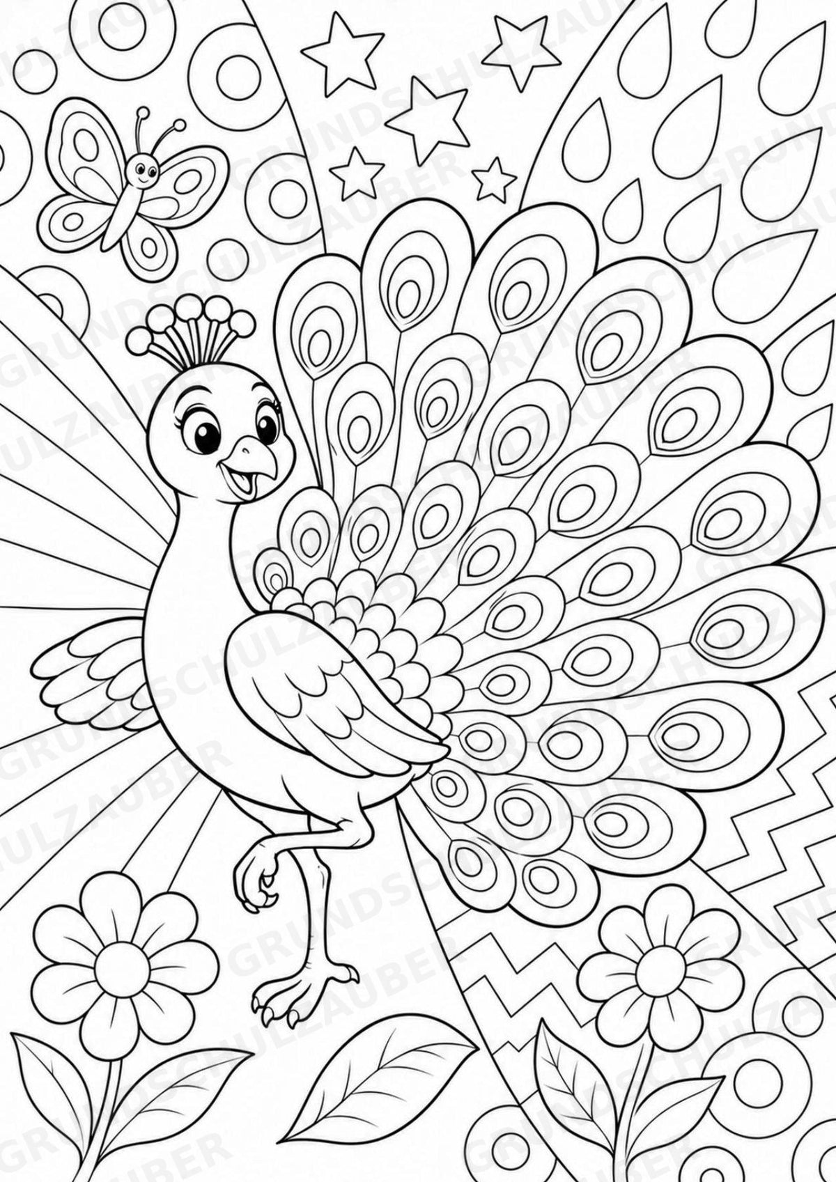 Vogel POP Art Ausmalbilder 15 Malvorlagen – Materialseite 12