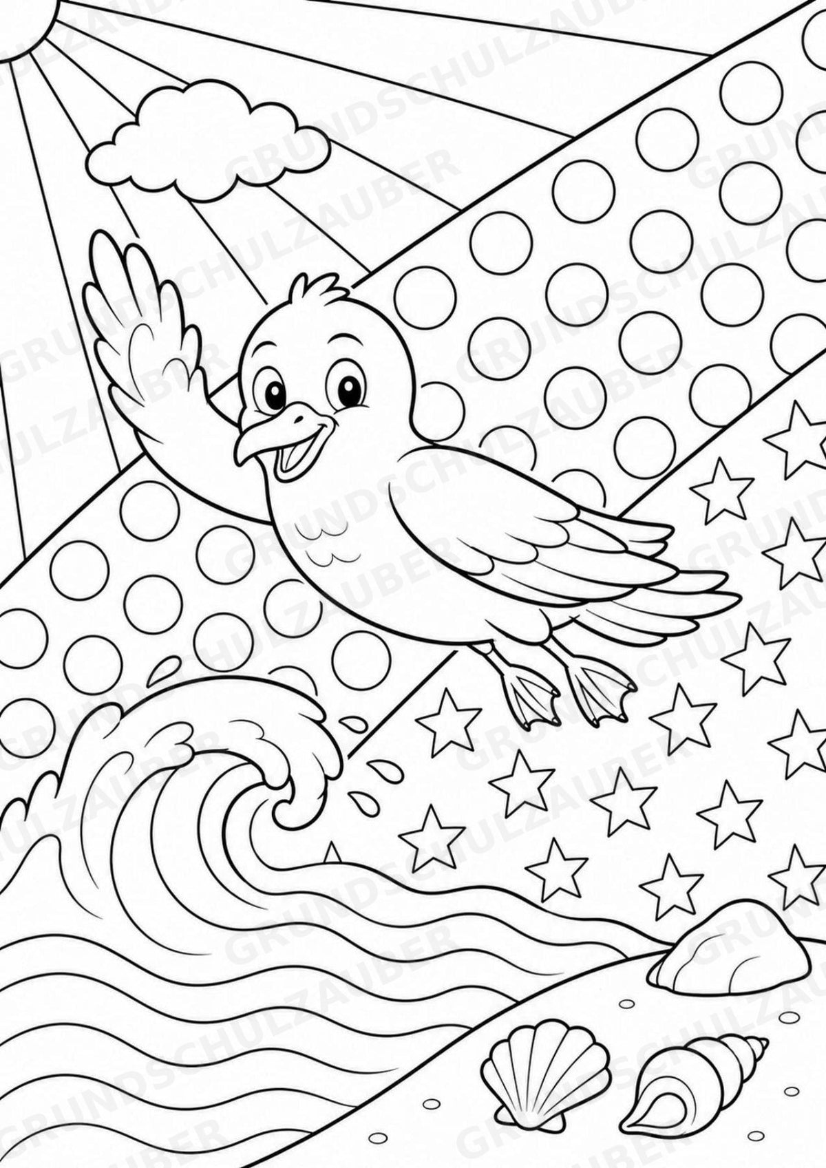 Vogel POP Art Ausmalbilder 15 Malvorlagen – Materialseite 13