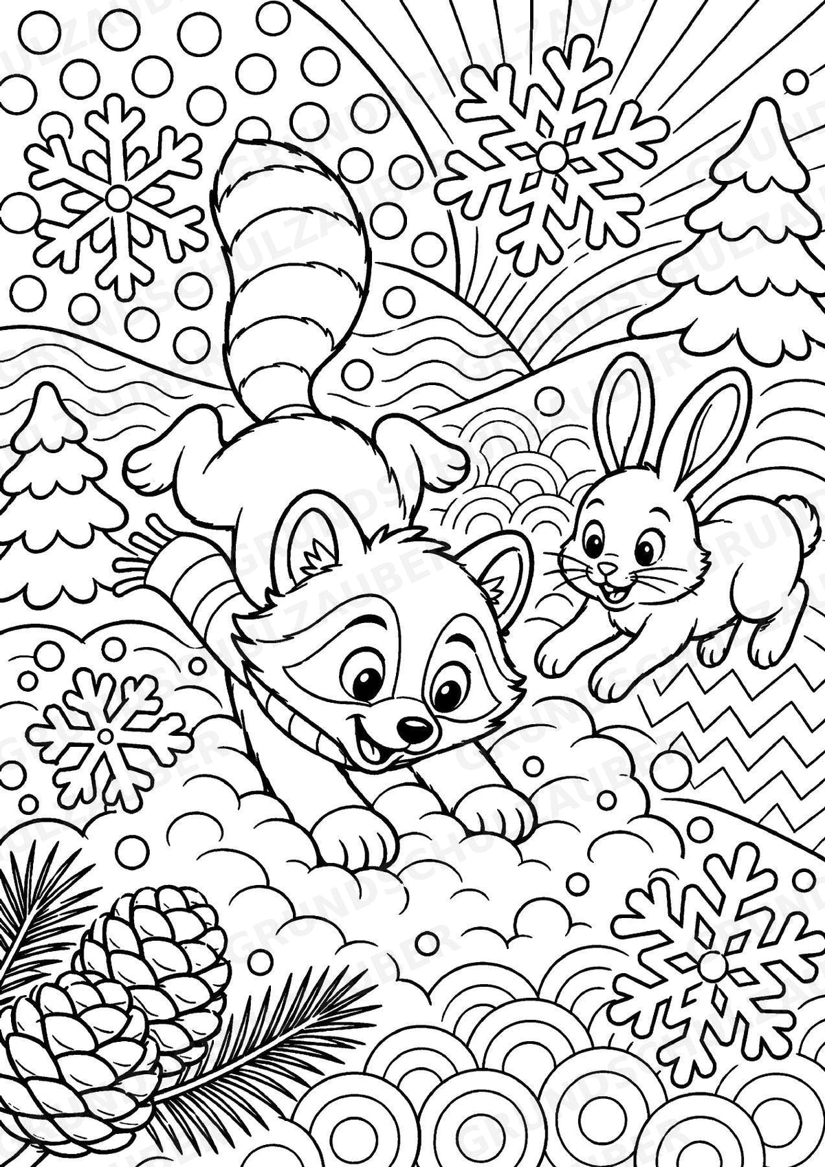 Waschbär POP Art Ausmalbilder 15 Malvorlagen – Materialseite 15