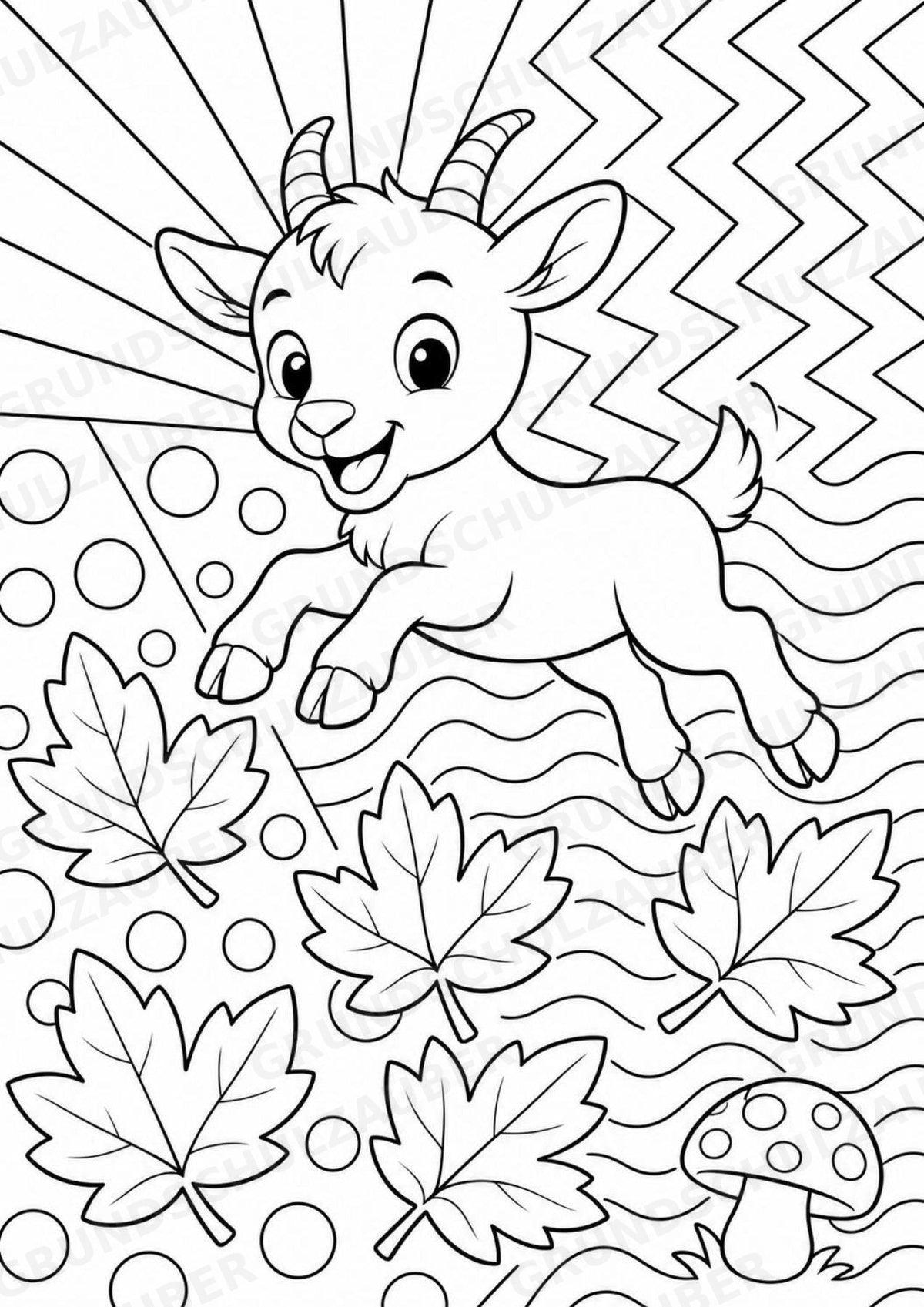 Ziege POP Art Ausmalbilder 15 Malvorlagen – Materialseite 14