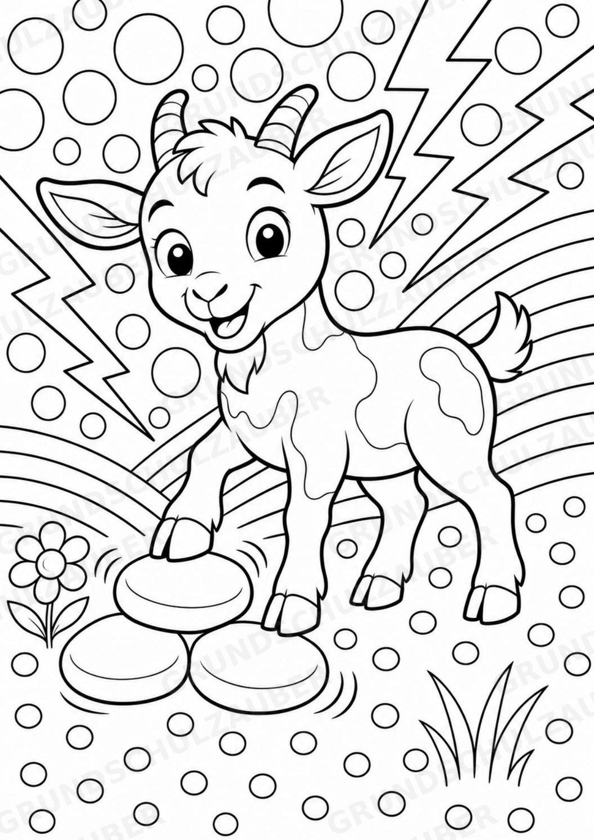 Ziege POP Art Ausmalbilder 15 Malvorlagen – Materialseite 15