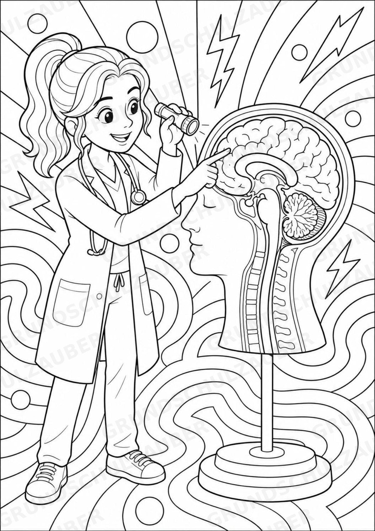 Anatomie Mensch POP Art Ausmalbilder 15 Malvorlagen – Materialseite 6