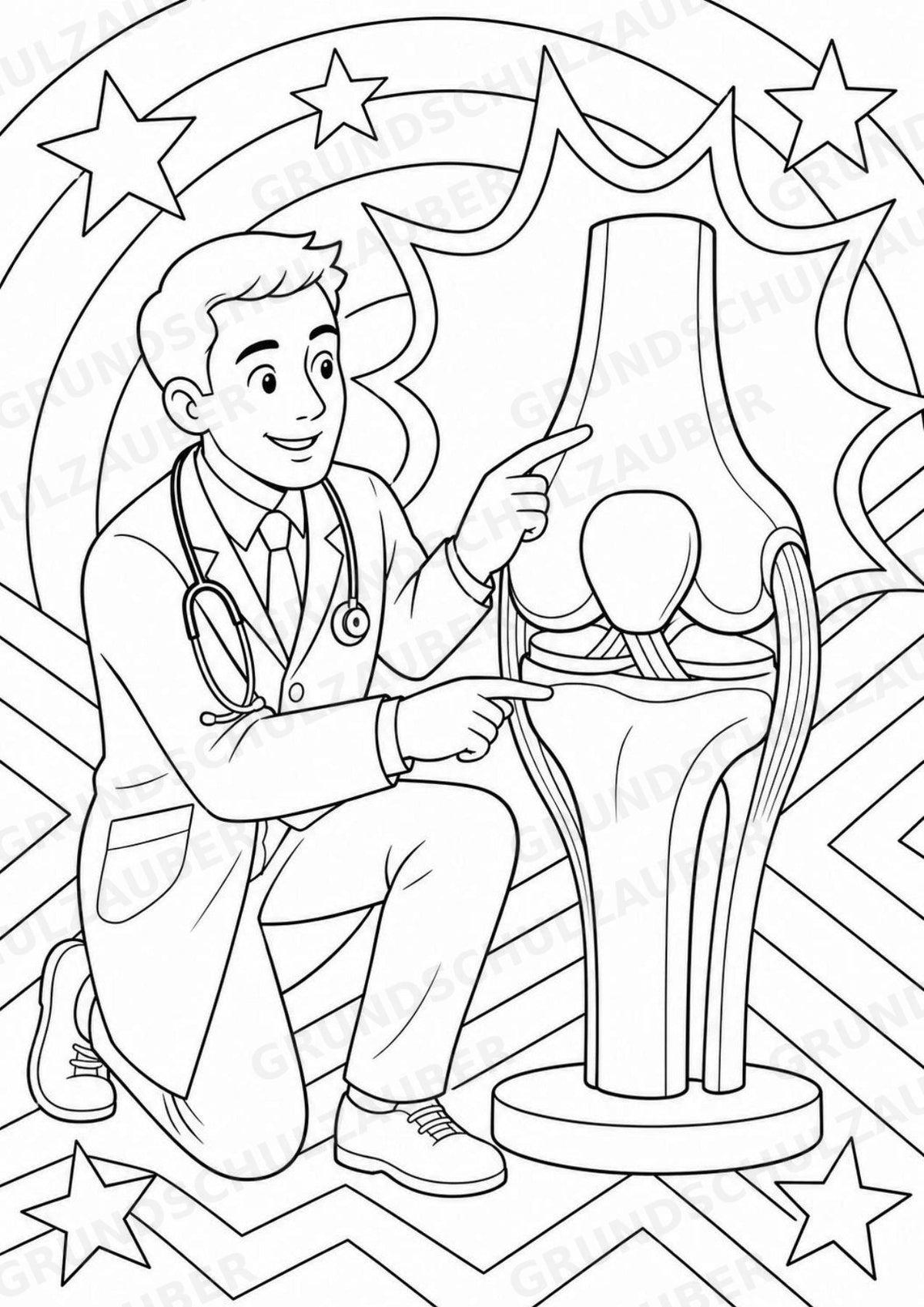 Anatomie Mensch POP Art Ausmalbilder 15 Malvorlagen – Materialseite 11