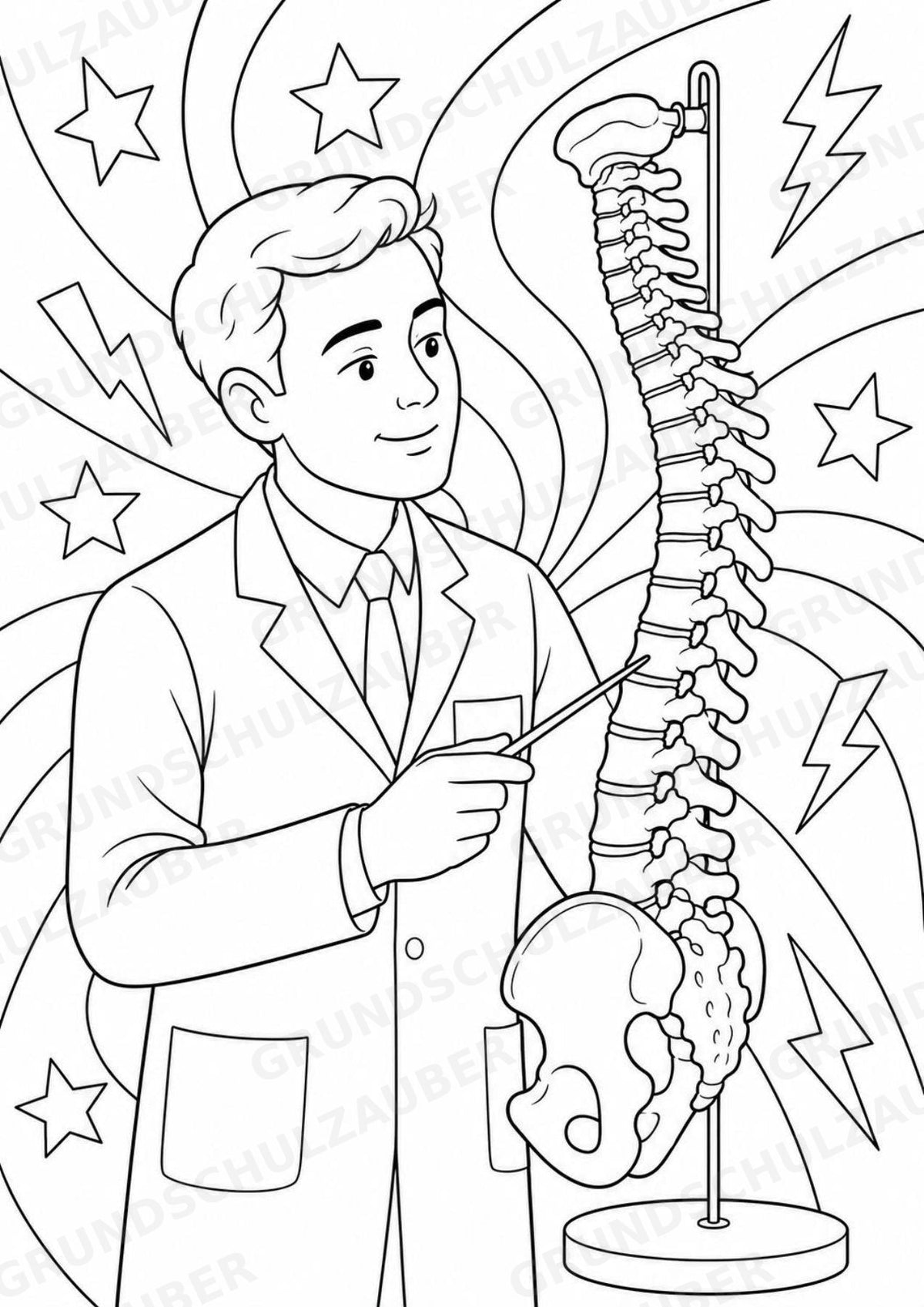 Anatomie Mensch POP Art Ausmalbilder 15 Malvorlagen – Materialseite 13