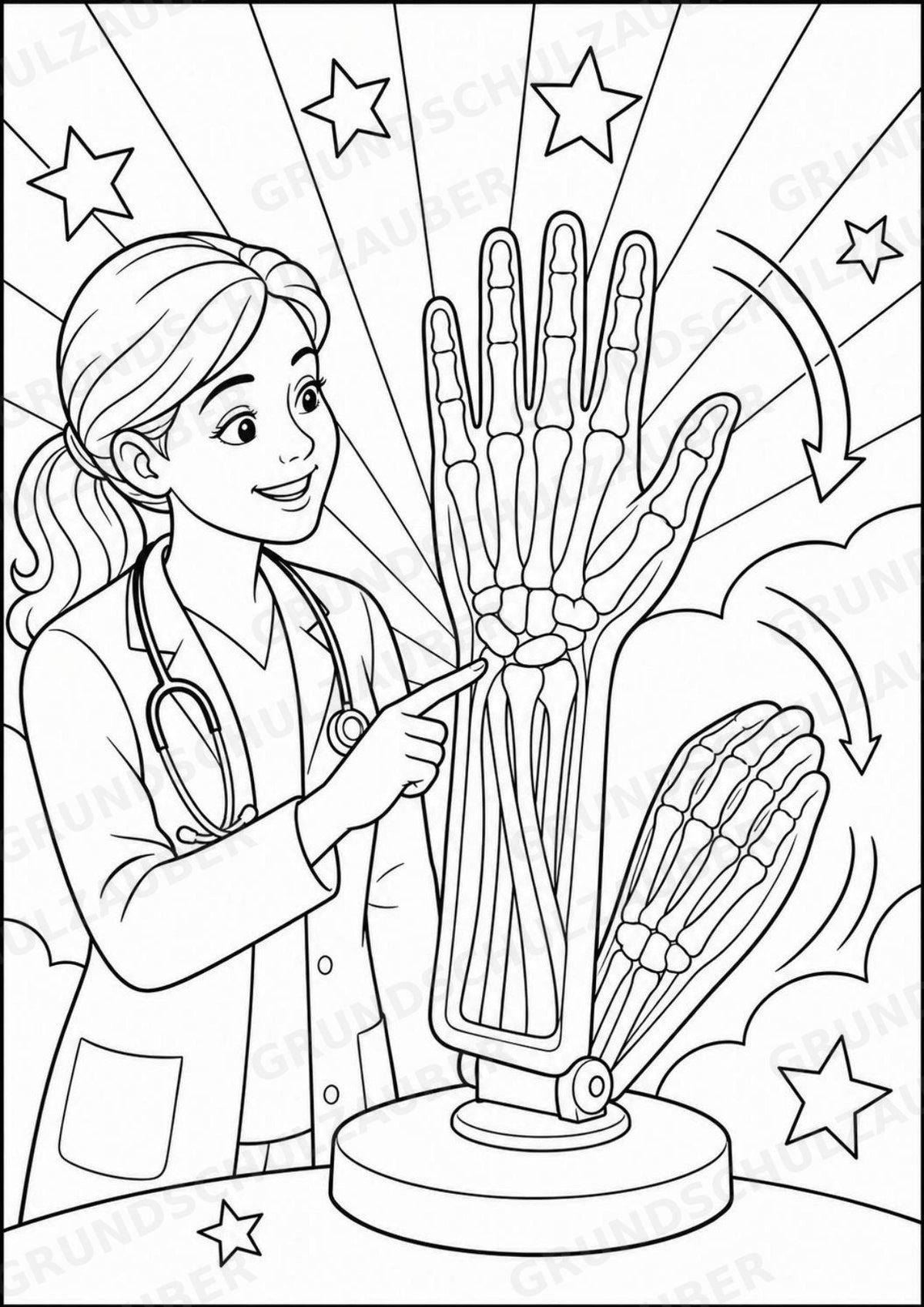 Anatomie Mensch POP Art Ausmalbilder 15 Malvorlagen – Materialseite 14