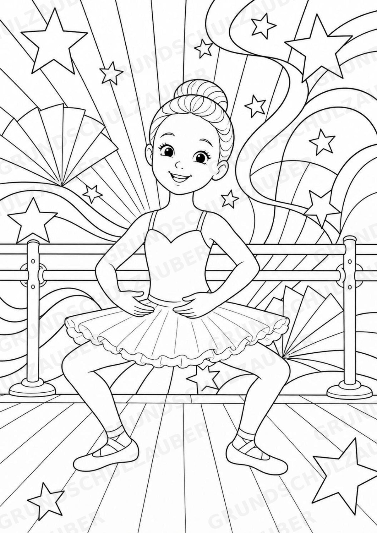 Ballett POP Art Ausmalbilder 15 Malvorlagen – Materialseite 2