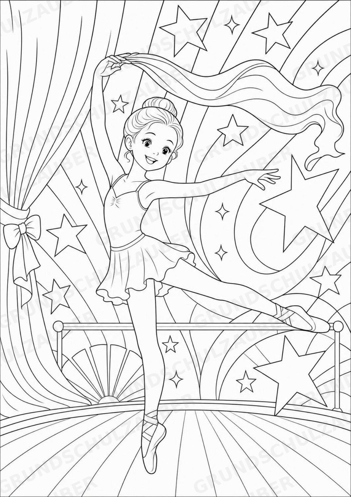 Ballett POP Art Ausmalbilder 15 Malvorlagen – Materialseite 13