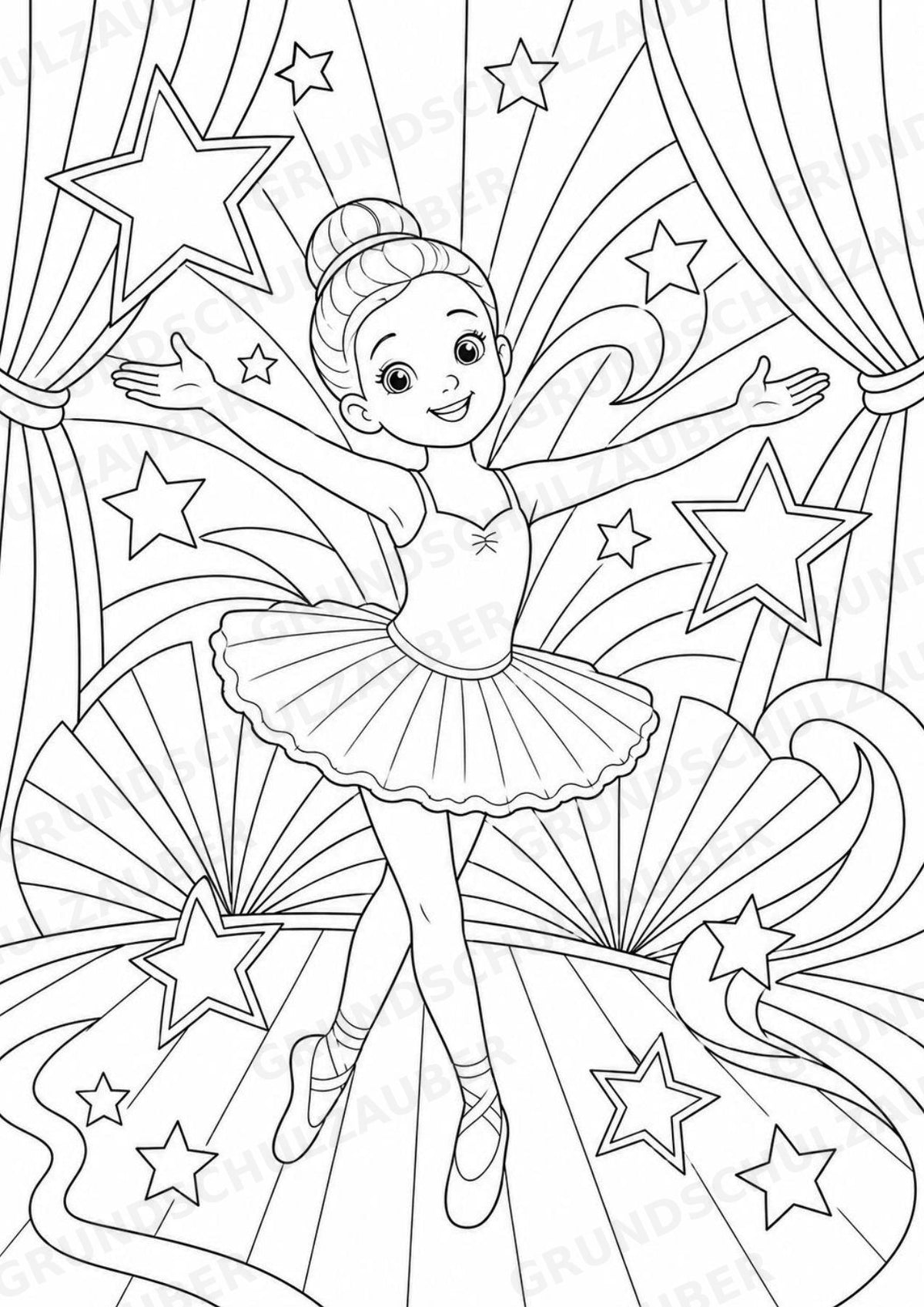 Ballett POP Art Ausmalbilder 15 Malvorlagen – Materialseite 15