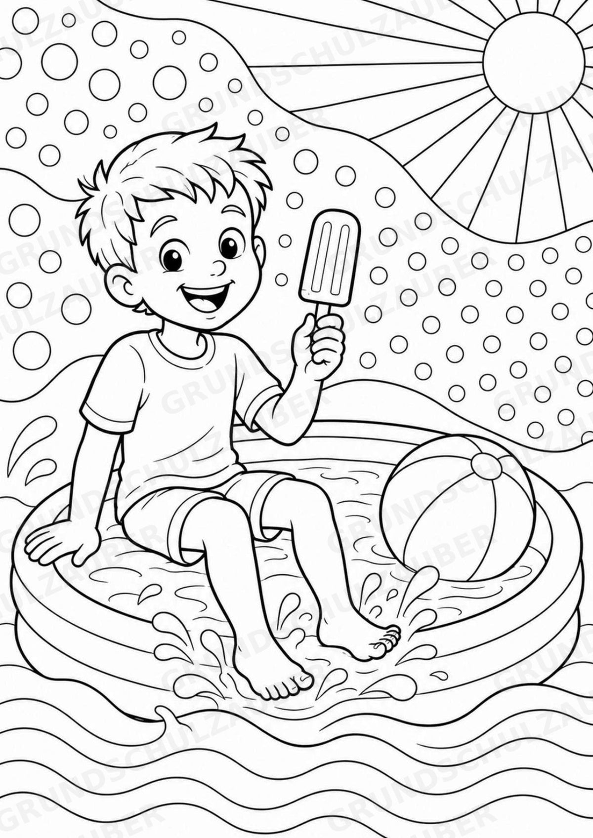 Eis im Sommer POP Art Ausmalbilder 15 Malvorlagen – Materialseite 12