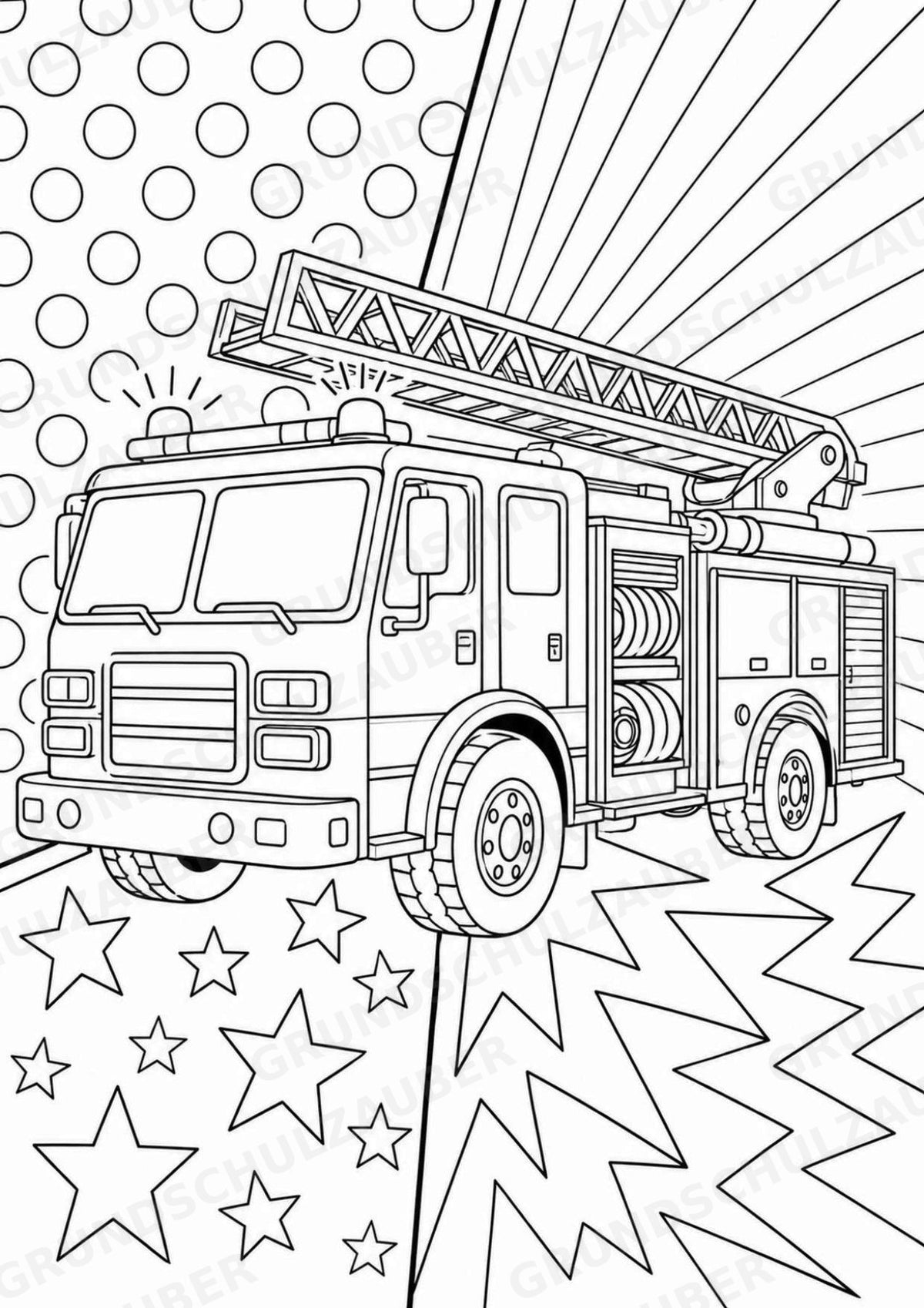 Fahrzeuge POP Art Ausmalbilder 15 Malvorlagen – Materialseite 6