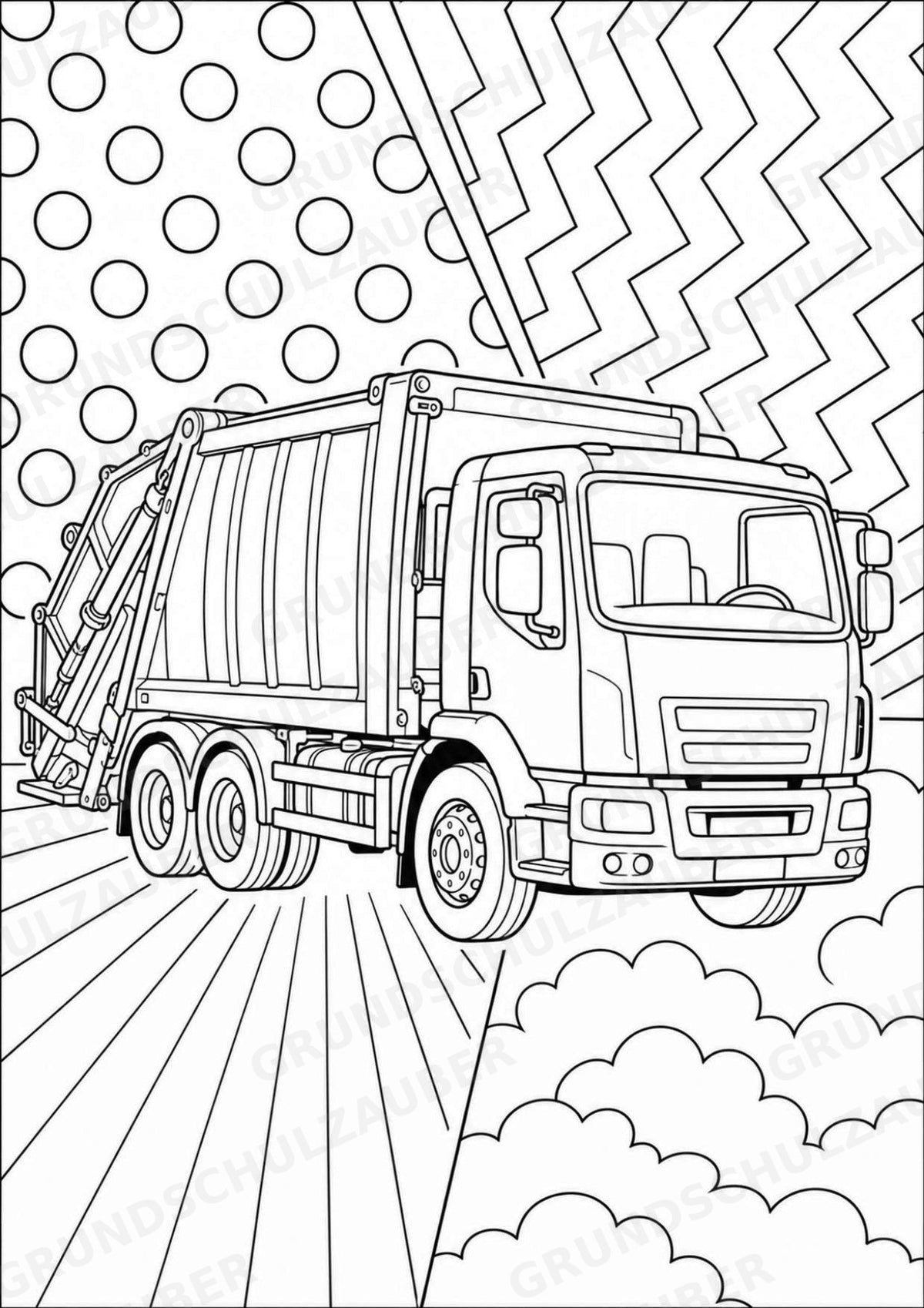 Fahrzeuge POP Art Ausmalbilder 15 Malvorlagen – Materialseite 9