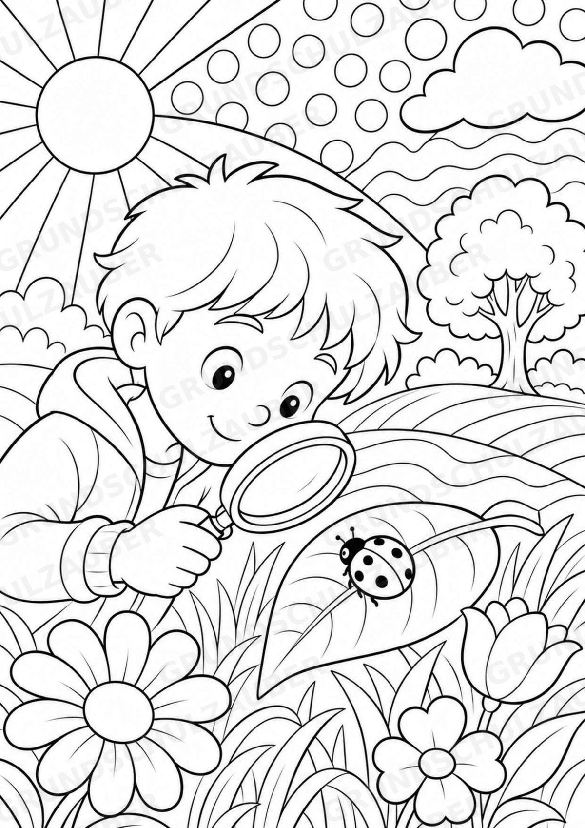 Frühling POP Art Ausmalbilder 15 Malvorlagen – Materialseite 12