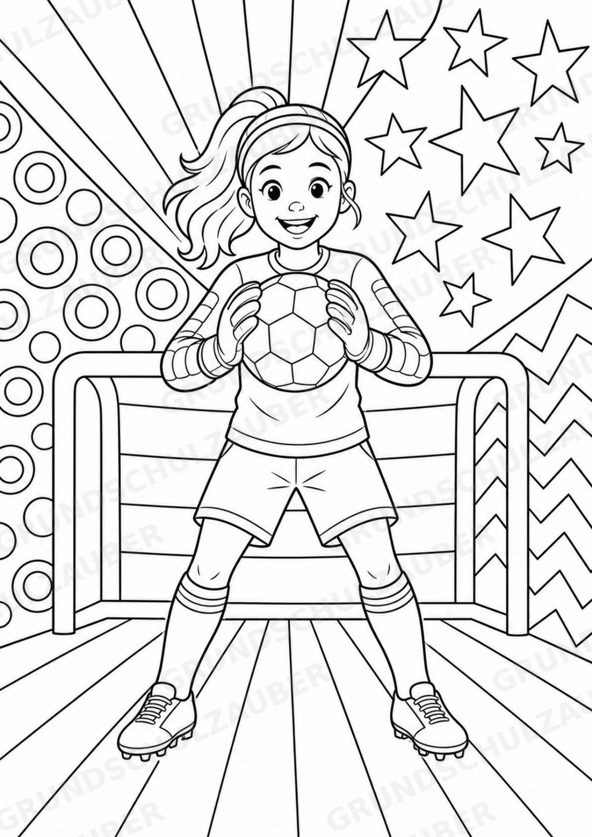 Fußball POP Art Ausmalbilder 15 Malvorlagen – Materialseite 3