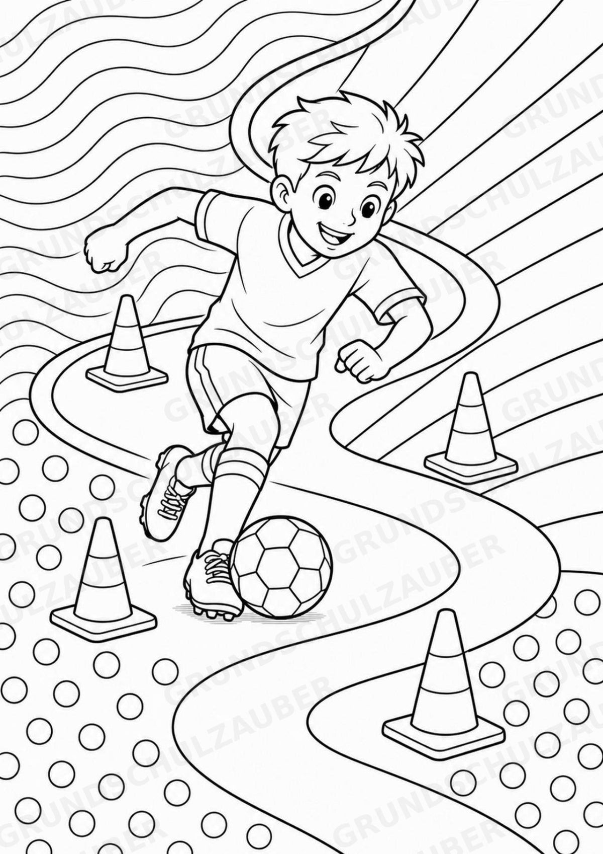 Fußball POP Art Ausmalbilder 15 Malvorlagen – Materialseite 12