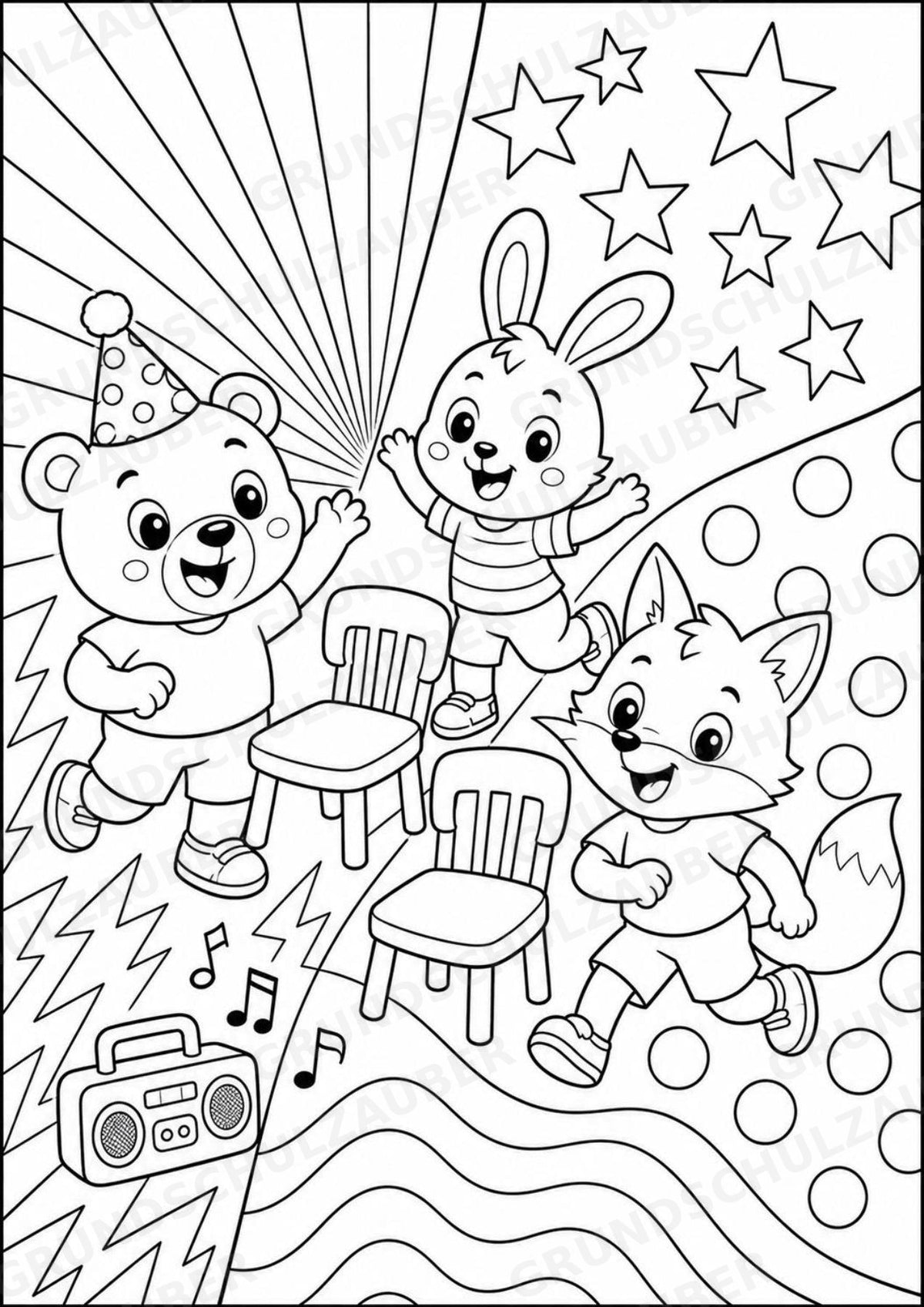 Geburtstag POP Art Ausmalbilder 15 Malvorlagen – Materialseite 9