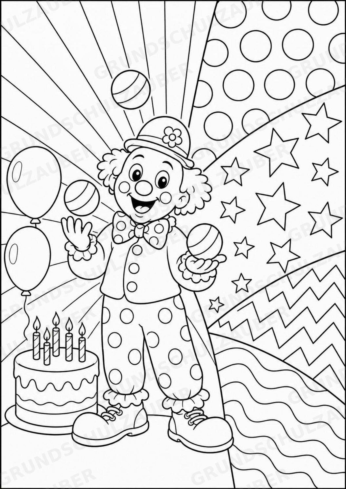 Geburtstag POP Art Ausmalbilder 15 Malvorlagen – Materialseite 14