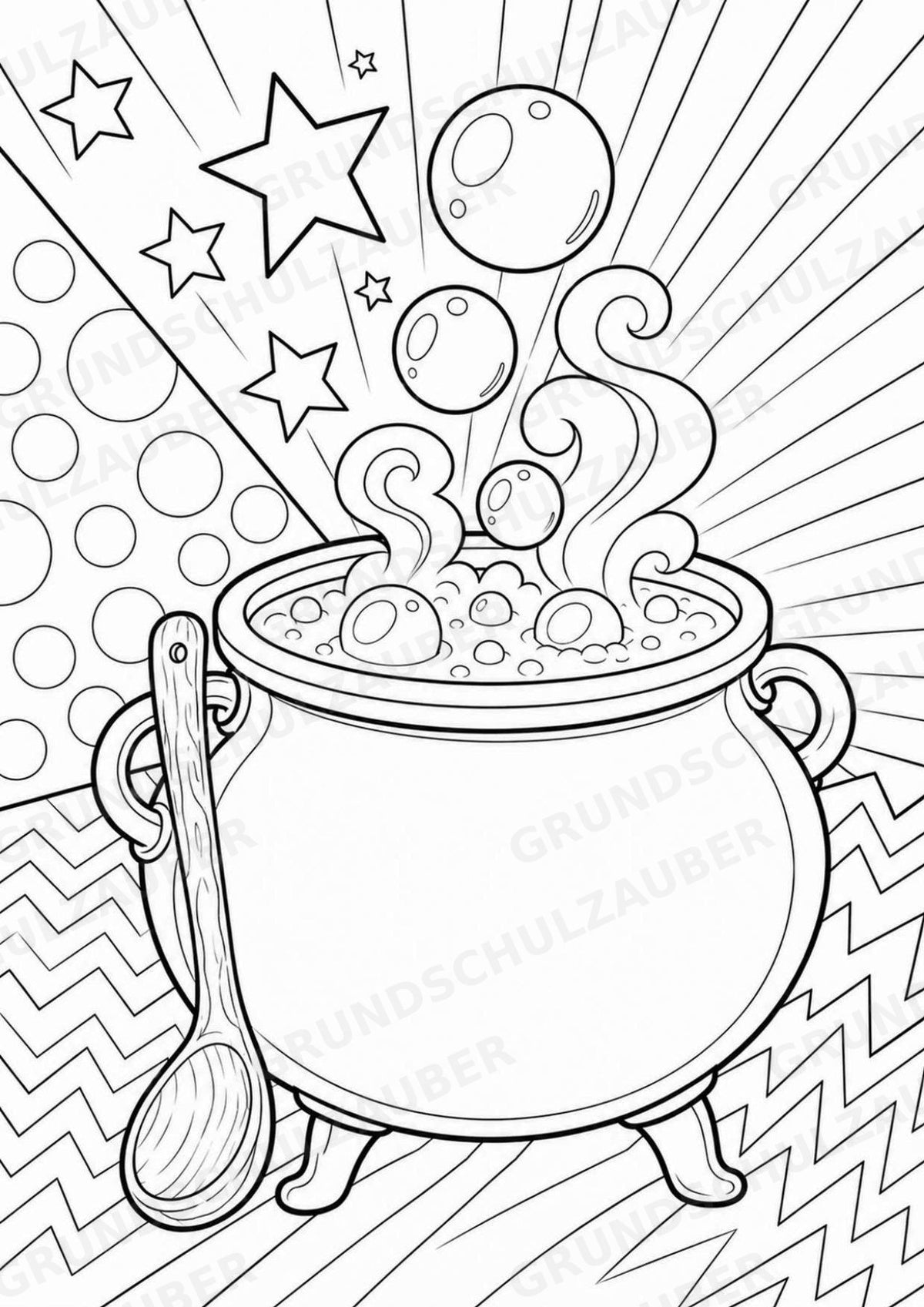 Halloween POP Art Ausmalbilder 15 Malvorlagen – Materialseite 12