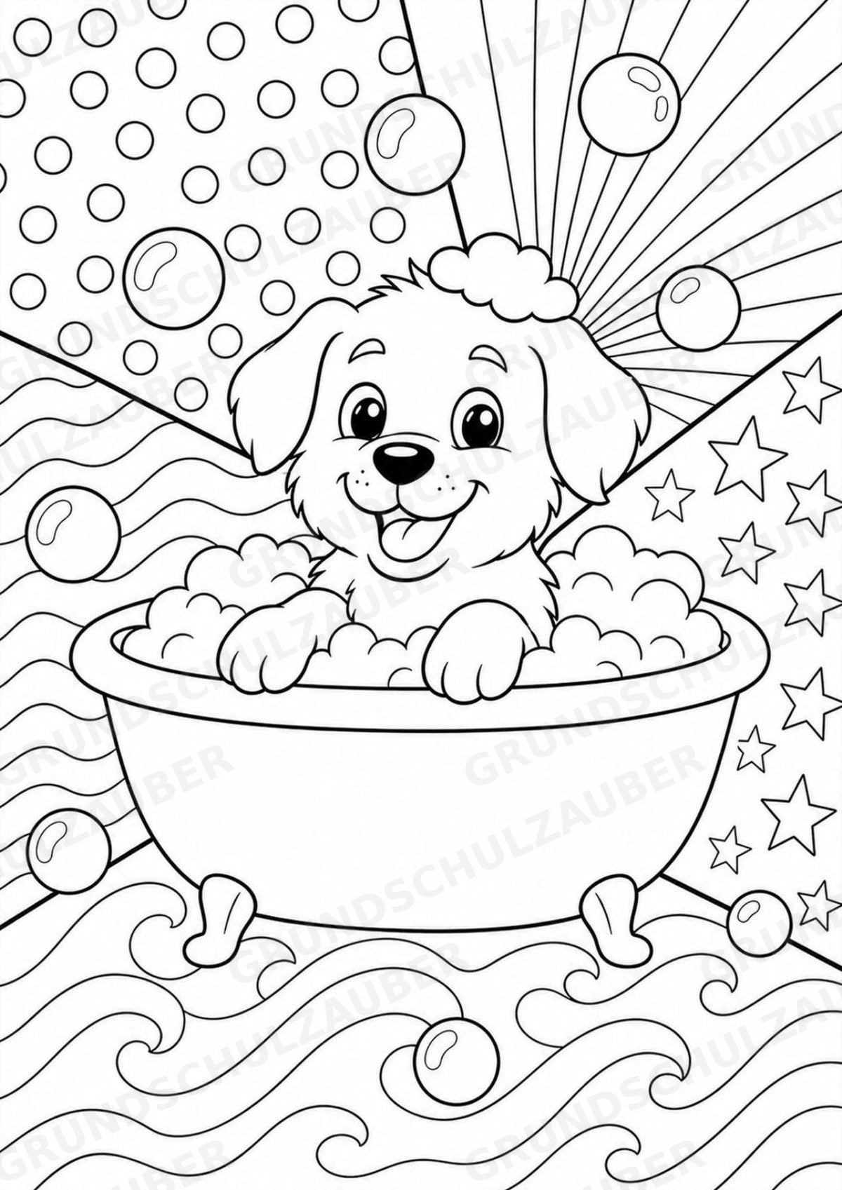 Haustiere POP Art Ausmalbilder 15 Malvorlagen – Materialseite 15