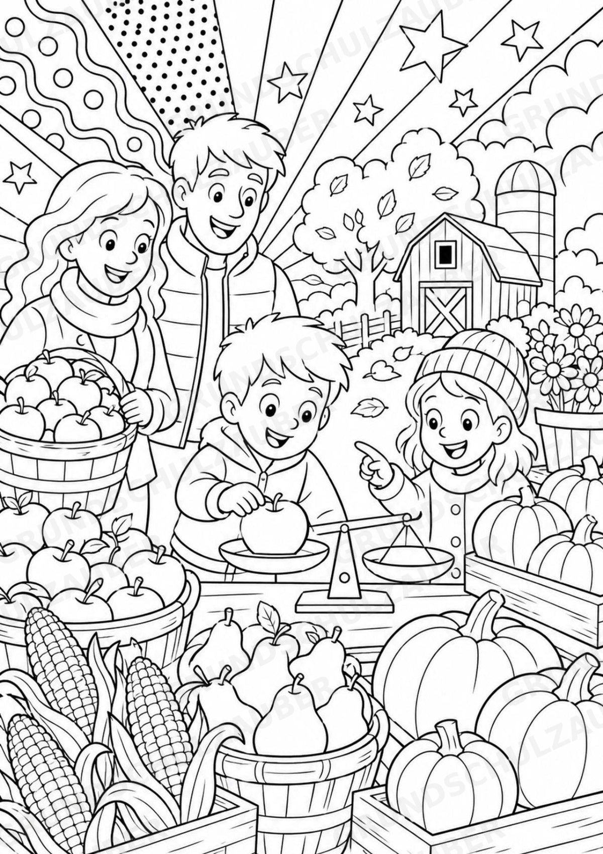 Herbst POP Art Ausmalbilder 15 Malvorlagen – Materialseite 8