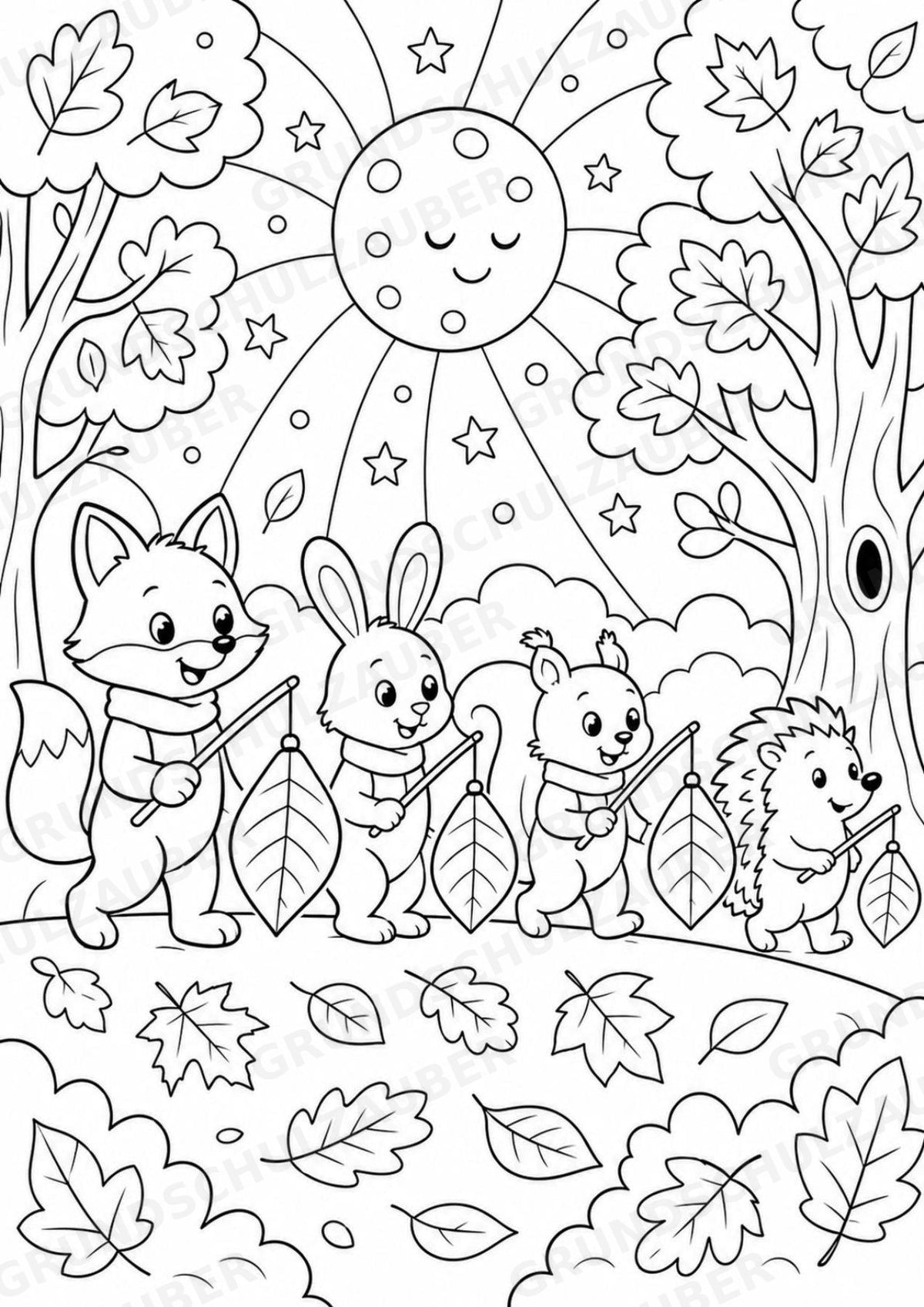 Herbst POP Art Ausmalbilder 15 Malvorlagen – Materialseite 9