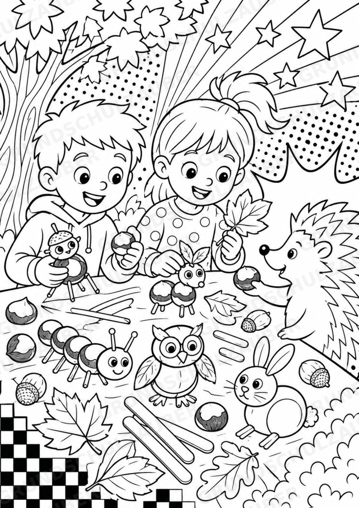 Herbst POP Art Ausmalbilder 15 Malvorlagen – Materialseite 12